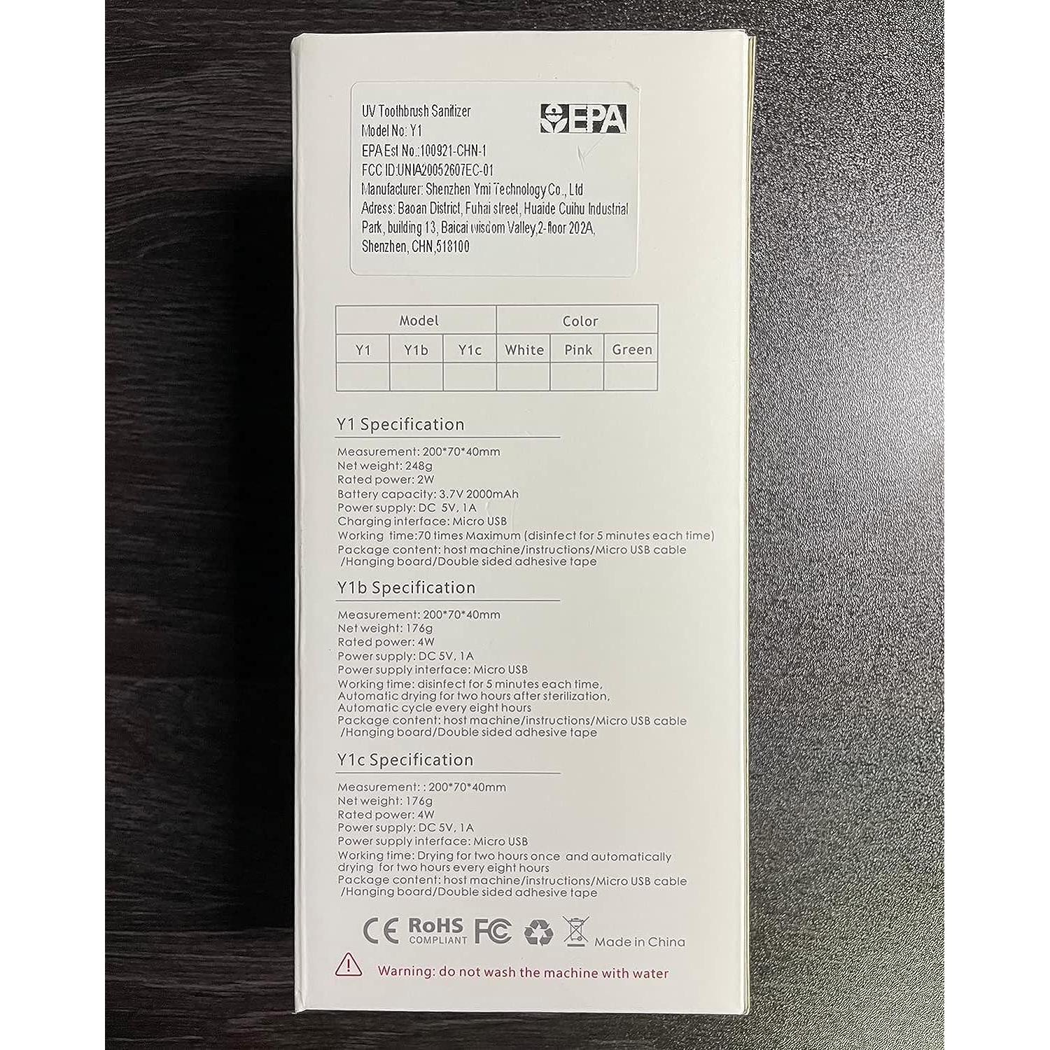 Soporte para cepillos de dientes HouseGem Y1 blanco montado en pared