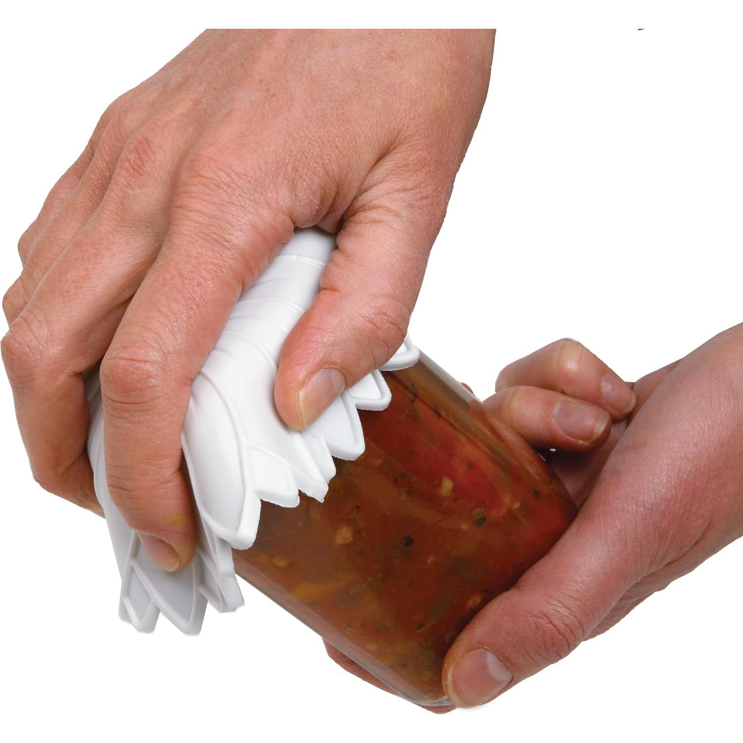 Abrebotellas de Goma Antideslizante Norpro 15 cm Blanco