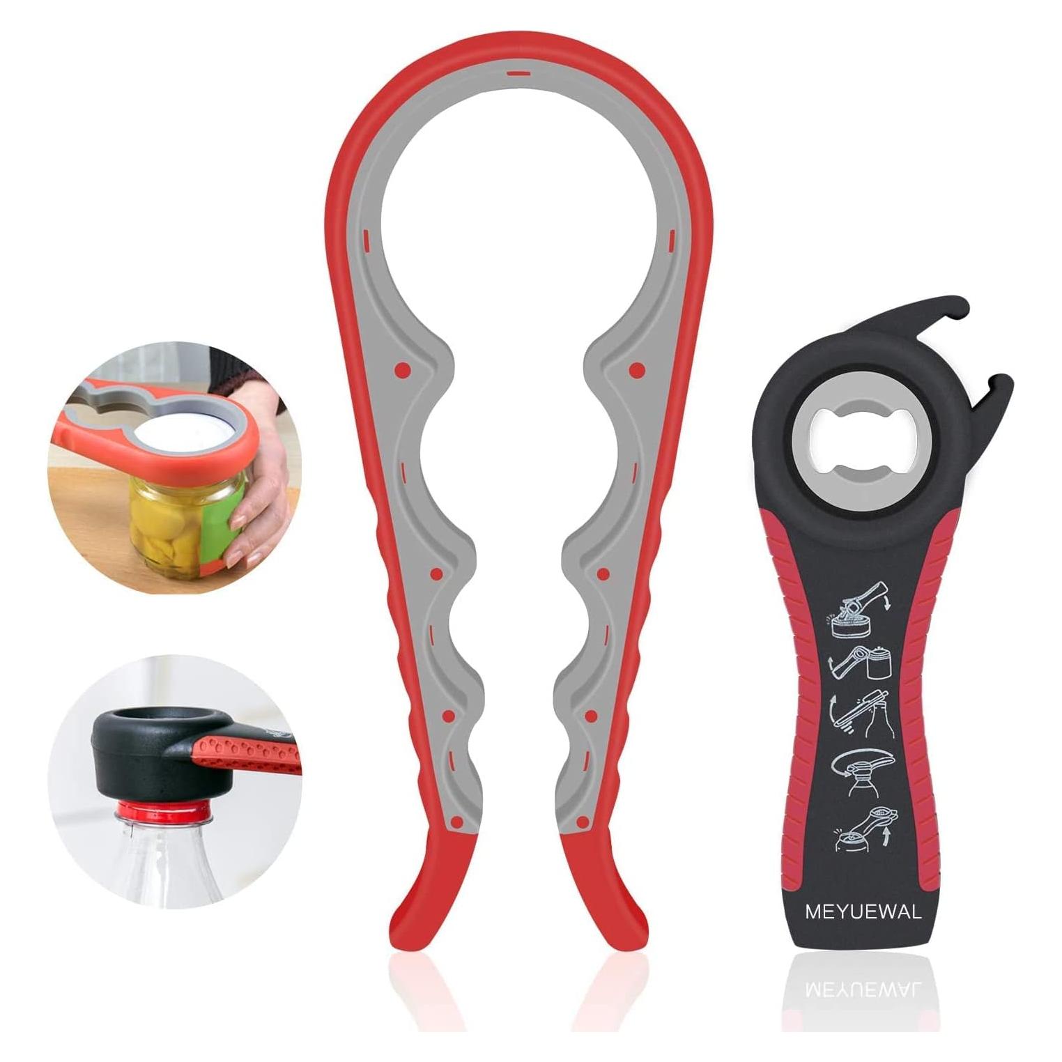 Abrebotellas 5 en 1 MEYUEWAL Rojo Manzana Antideslizante