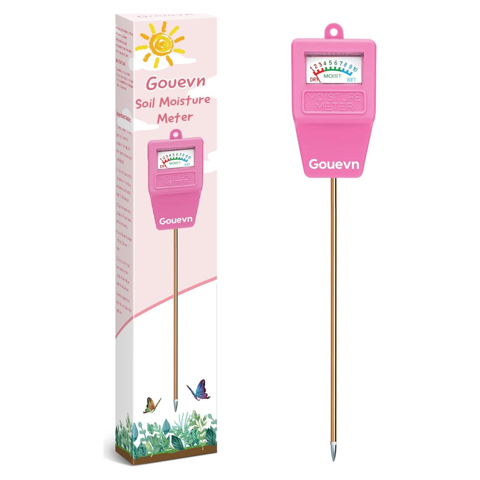Medidor de Humedad del Suelo Gouevn para Plantas 27,7 cm Rosa