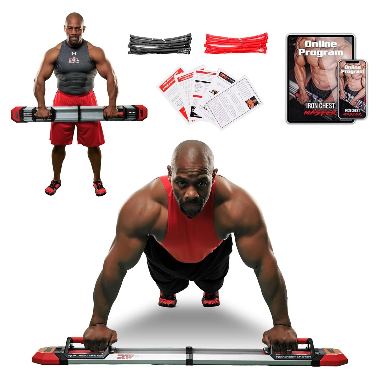 Máquina de Flexiones Iron Chest Master con Bandas 120 lbs