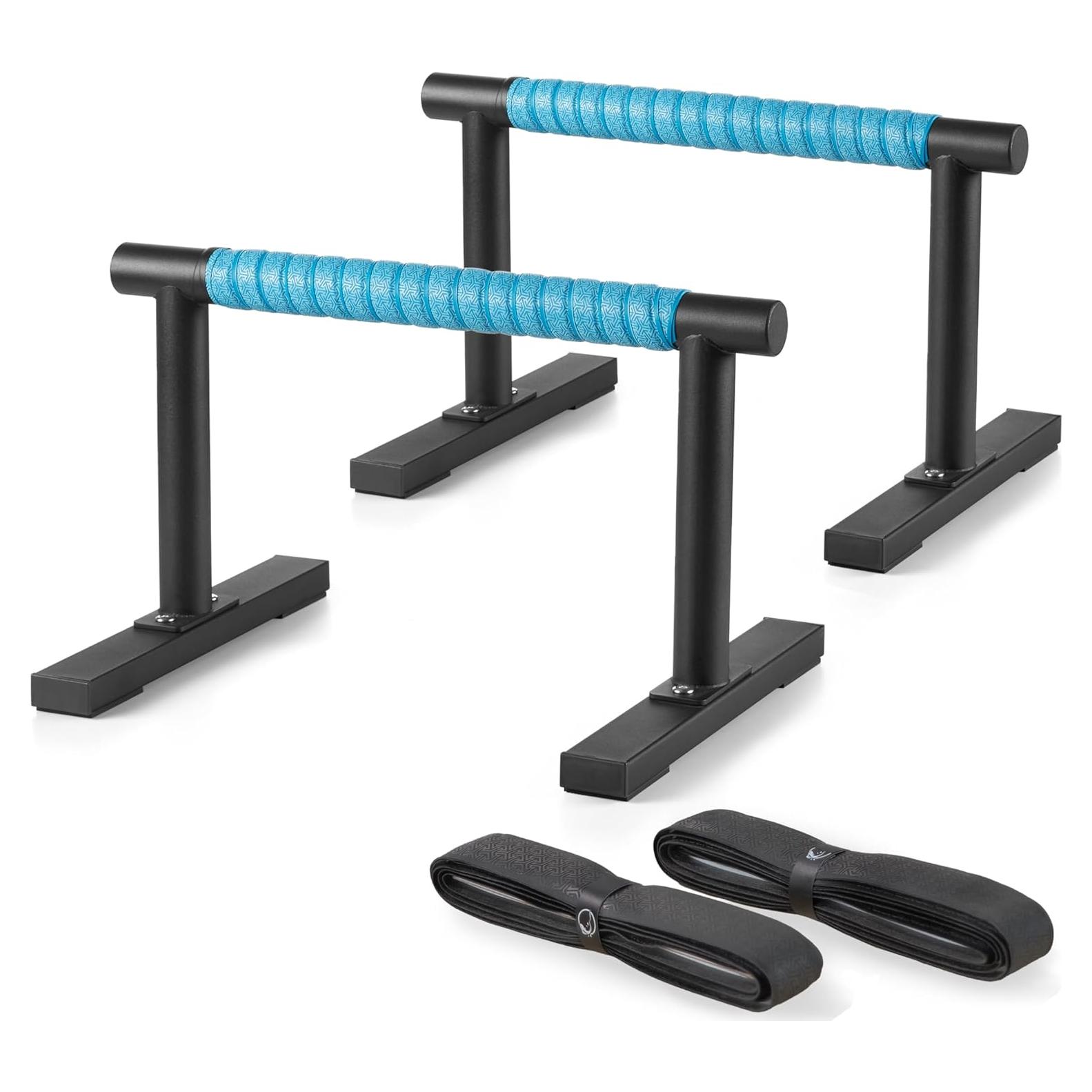 Barras Parallettes Purife de Acero Negro para Flexiones