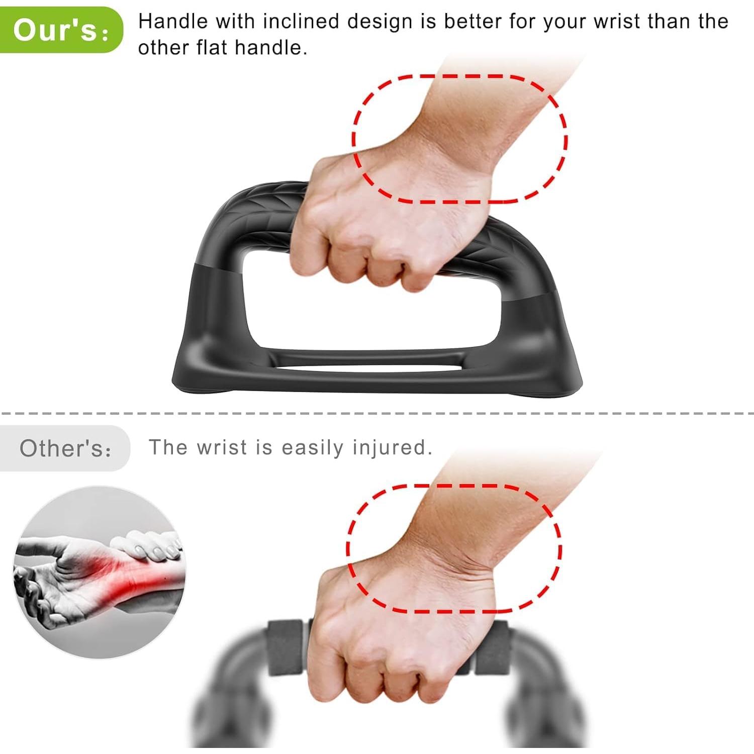 Barras de Flexiones SELEWARE con Mango de Goma 500 lbs