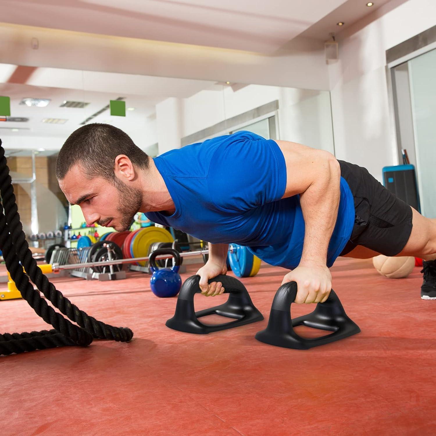 Barras de Flexiones SELEWARE con Mango de Goma 500 lbs