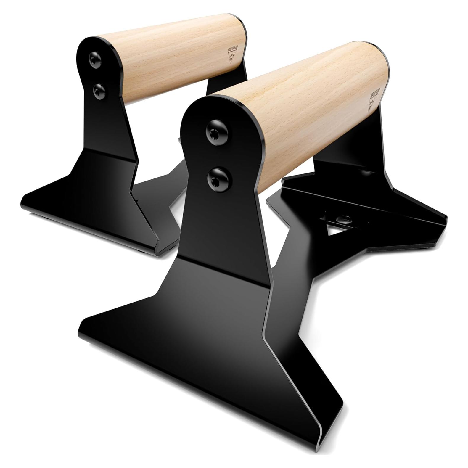 Parallettes PULLUP & DIP de Madera y Acero - 200 kg