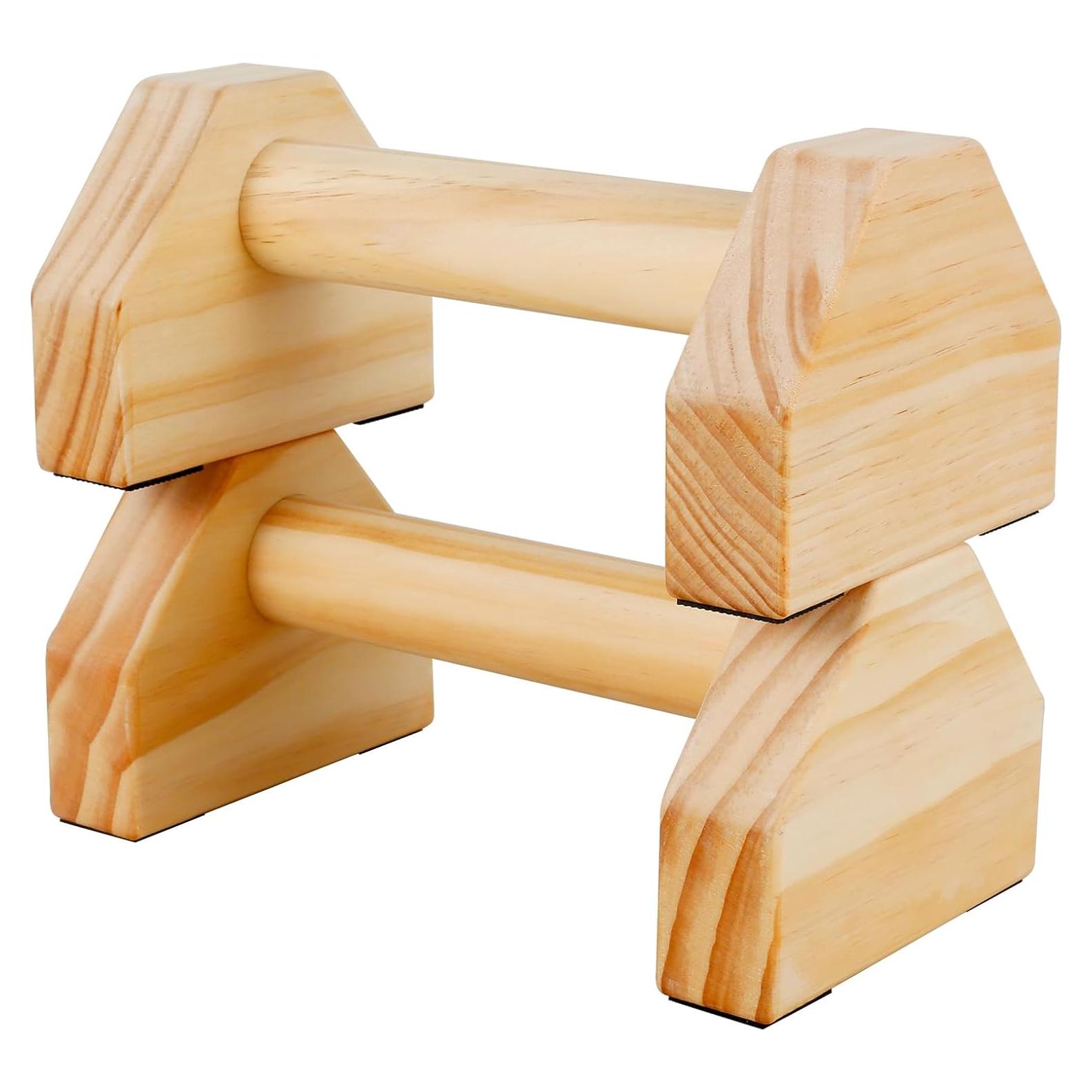 Barras de Flexiones KOUISYY de Madera Antideslizantes