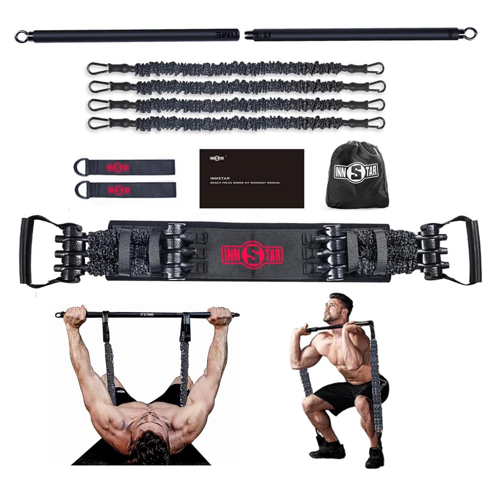 INNSTAR Banda de Resistencia 96 cm con Barra y Accesorios