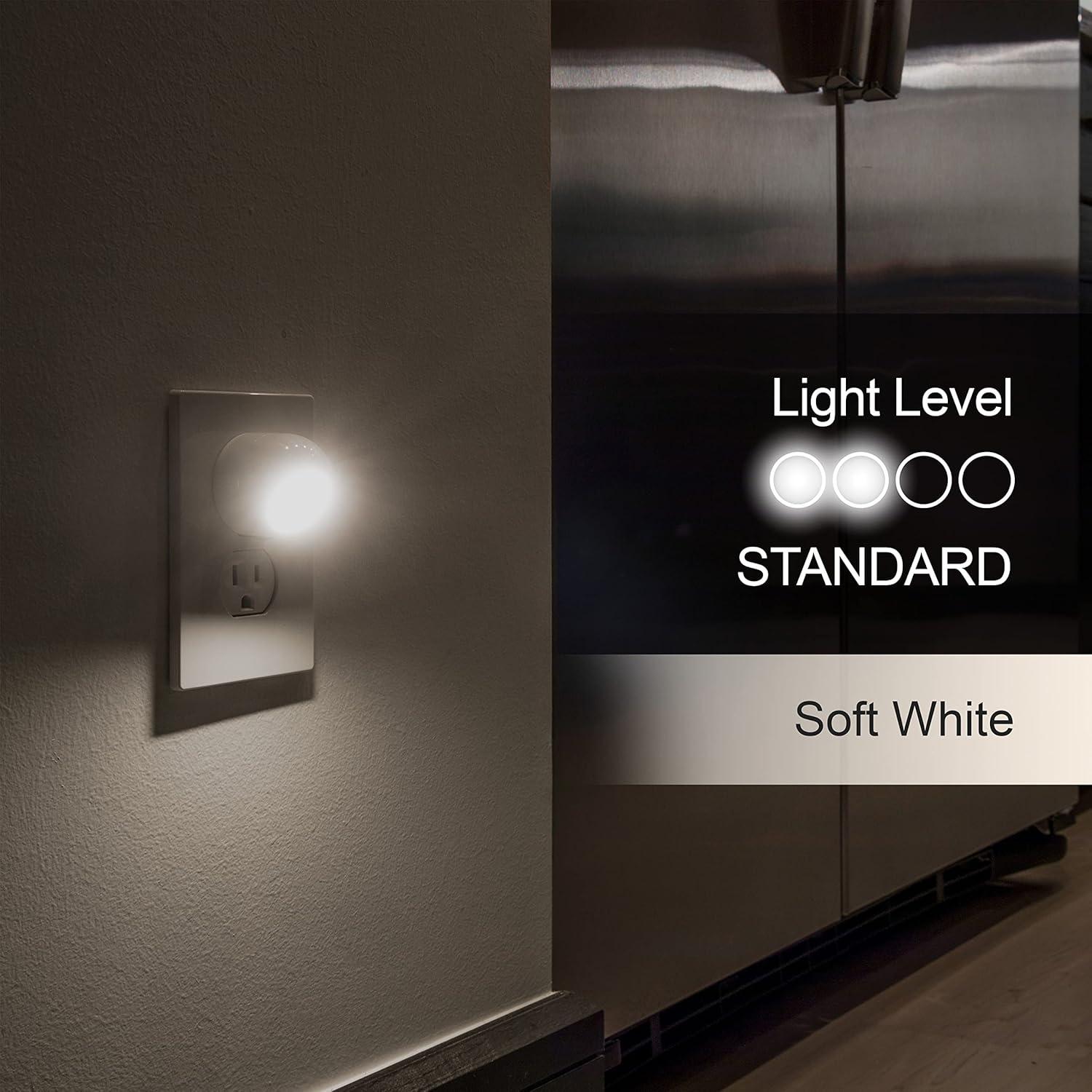 Luz Nocturna LED Rotativa GE 2 Paquete Blanca 360°