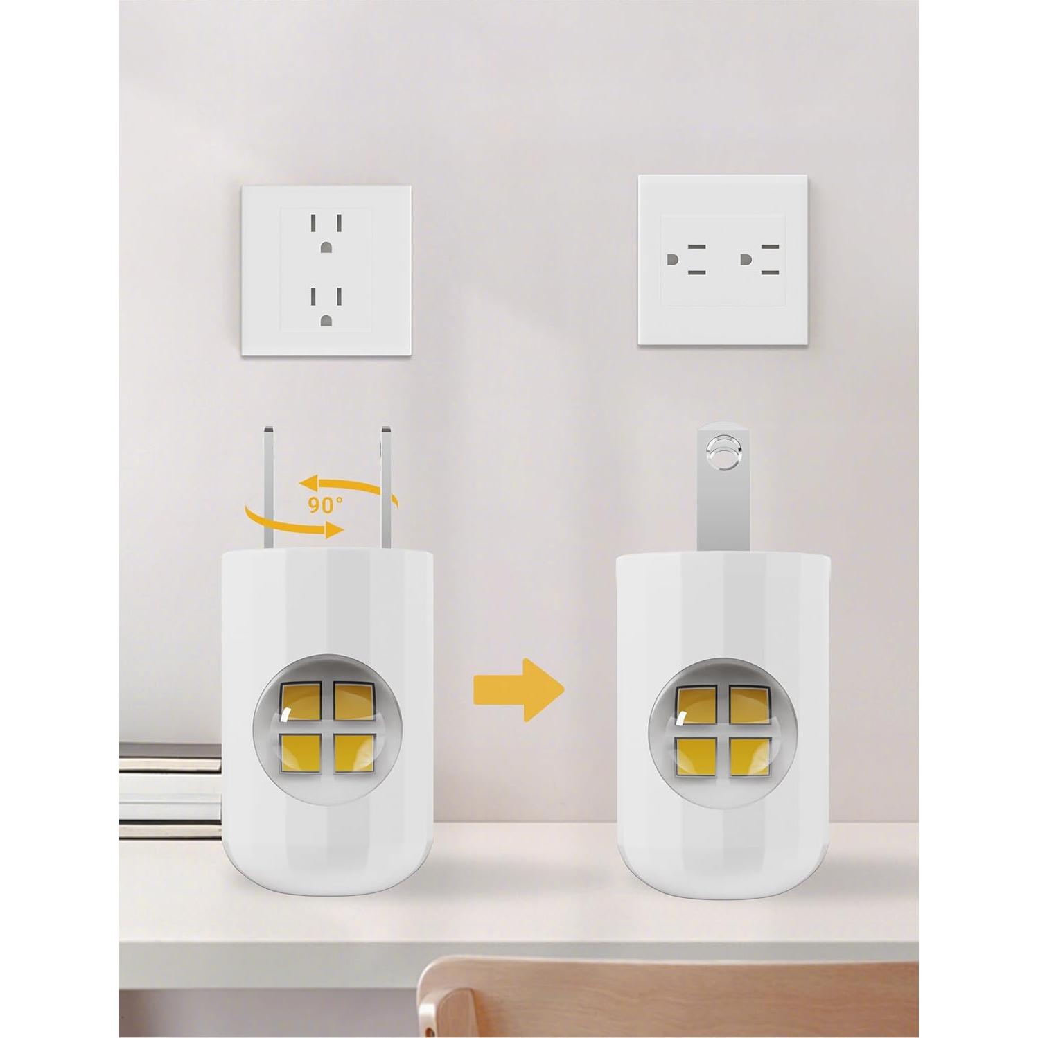 Paquete de 6 luces nocturnas LED GEPLAD 3000K enchufables