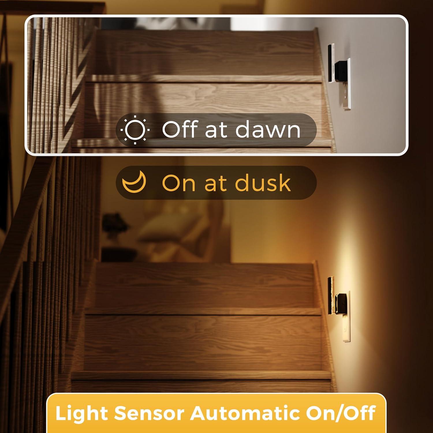 L LOHAS LED Luz Nocturna Regulable Enchufable 2 Unidades 3000K