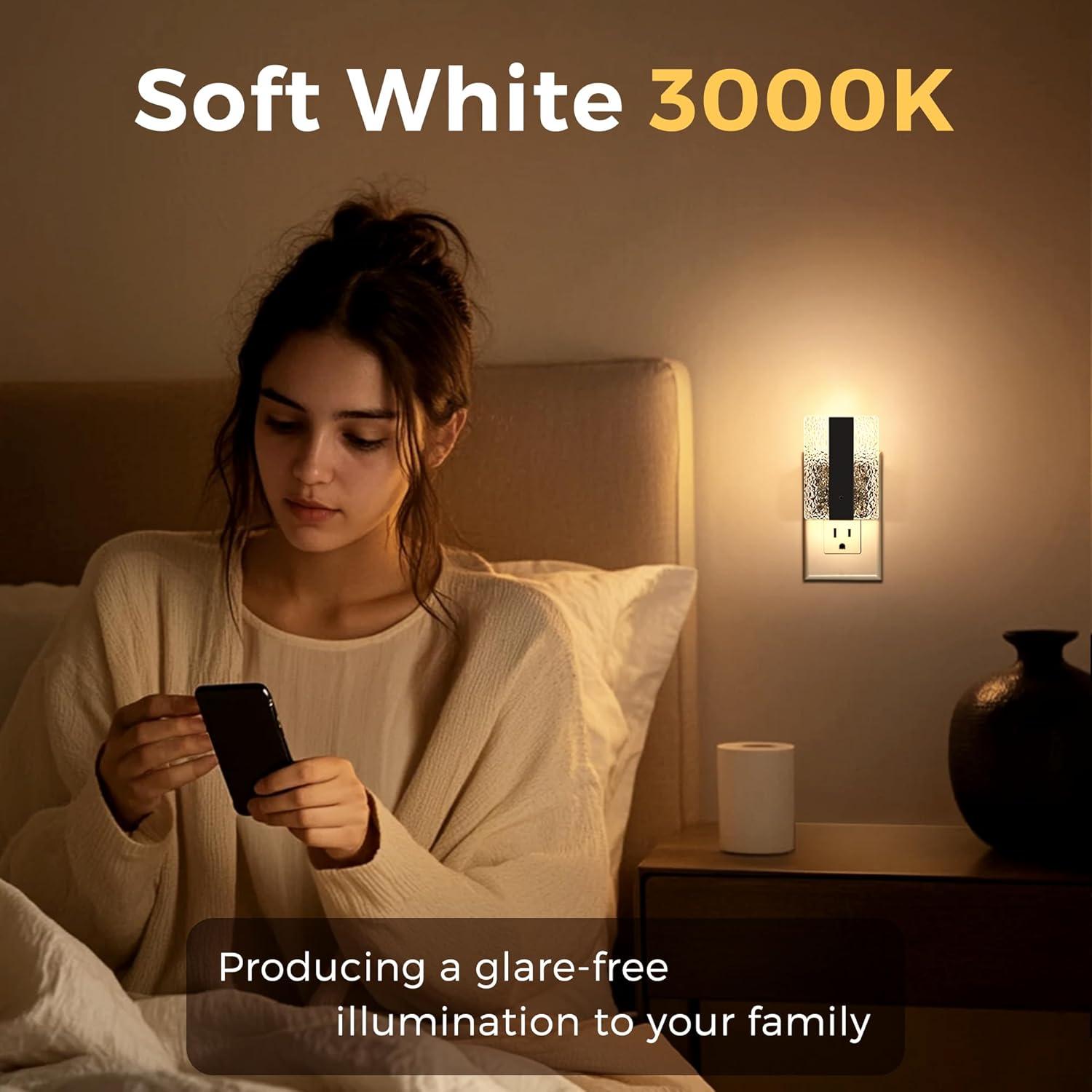 L LOHAS LED Luz Nocturna Regulable Enchufable 2 Unidades 3000K