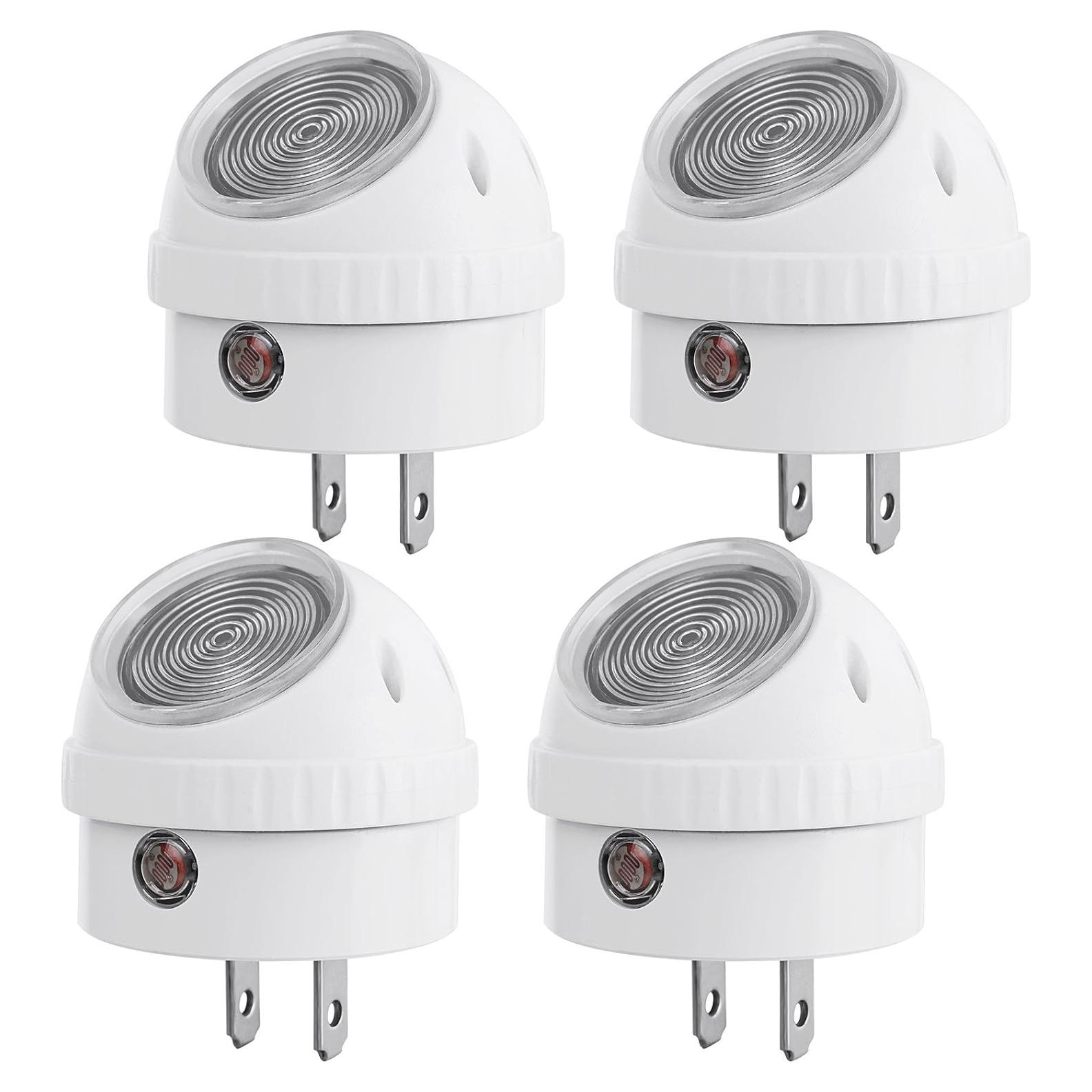 Lámparas Nocturnas Enchufables DEWENWILS LED 360° Luz Cálida 4 Pzas