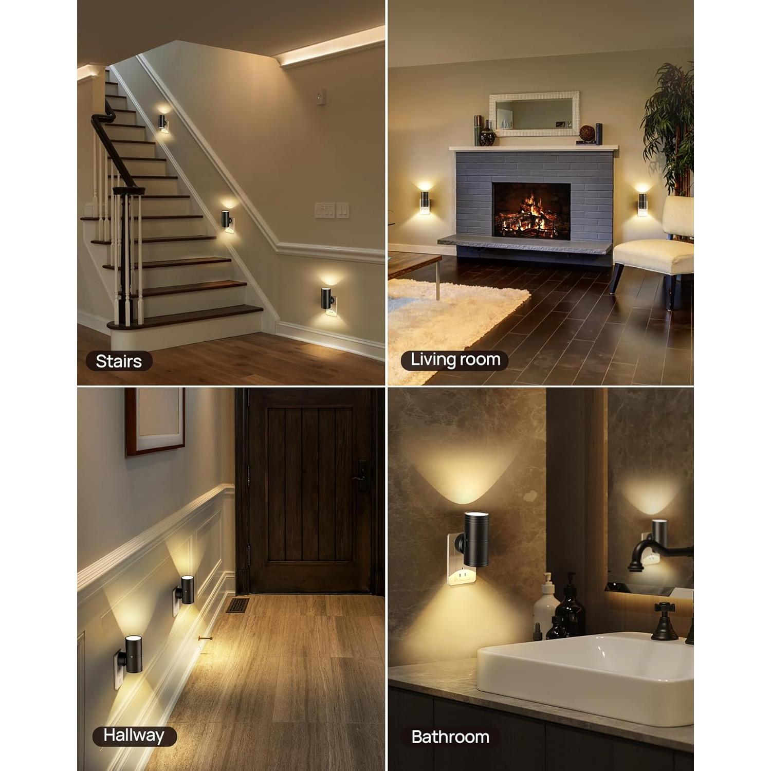 Luz Nocturna LED Regulable Likelgn, Paquete de 2, 3000K