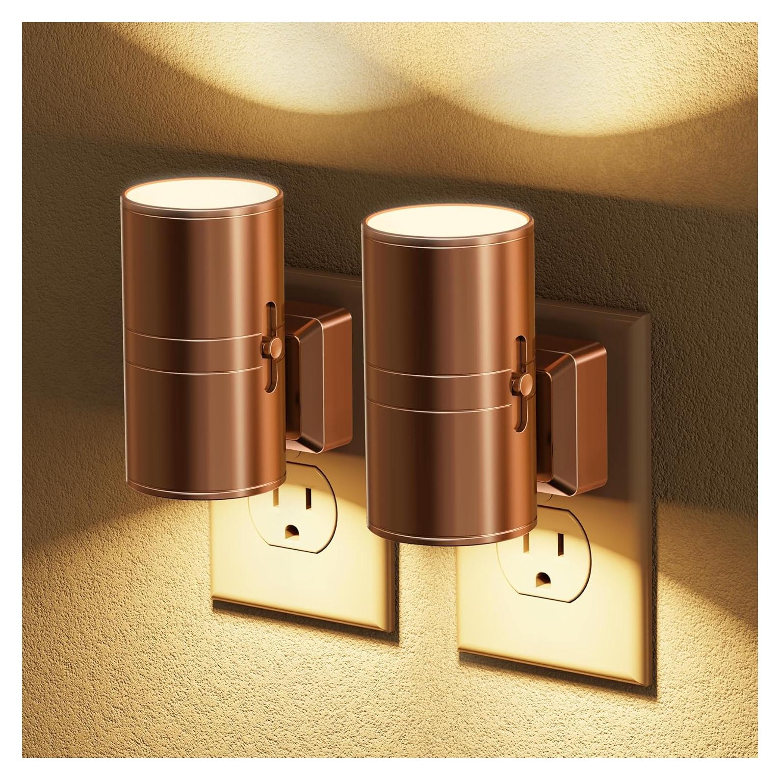 Luz Nocturna LED JandCase Oro Rosa 3000K Regulable 0-100LM