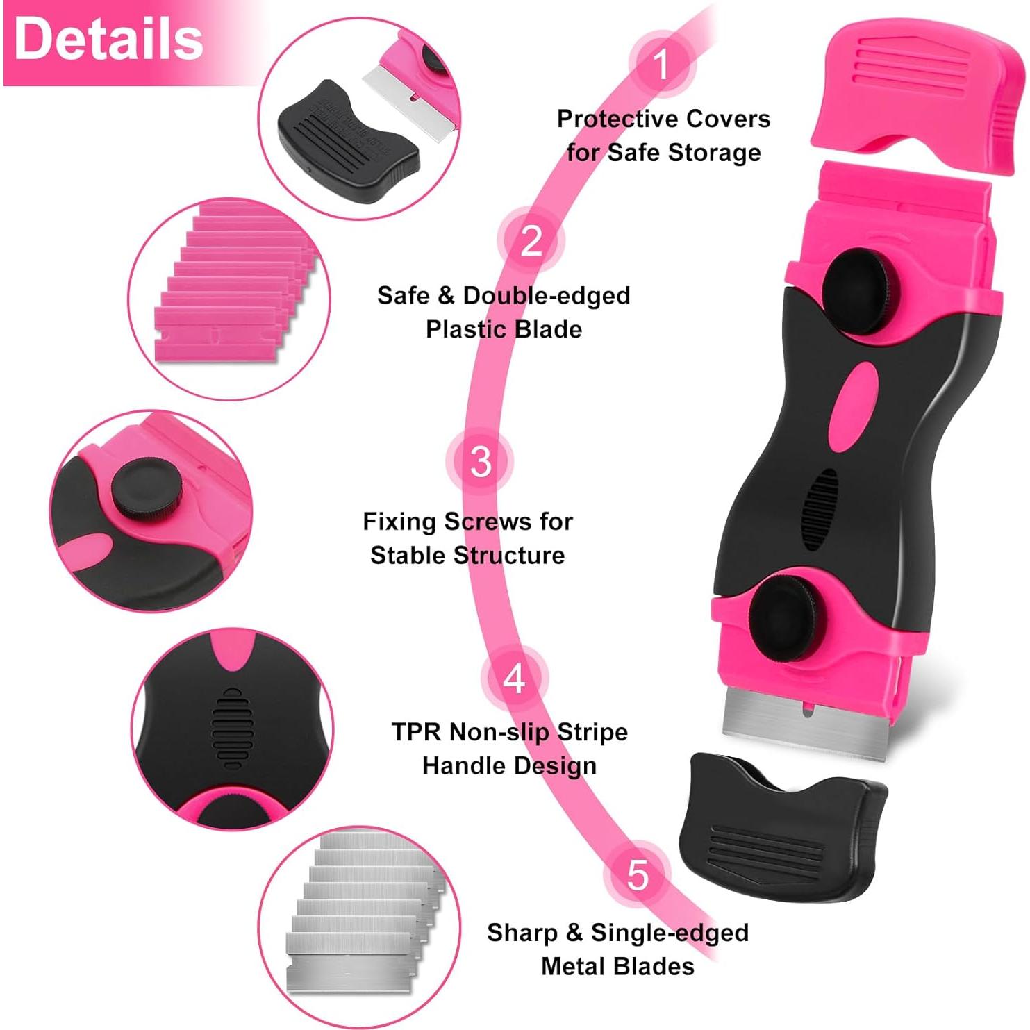 Raspador de Cuchillas 2-en-1 THINKWORK Rosa - 2 Piezas