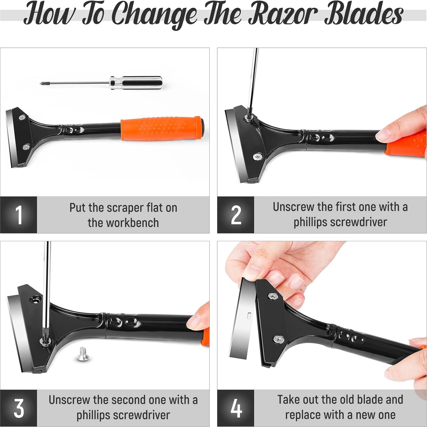 Raspador de Cuchillas DIYSELF con 10 Repuestos 10,16 cm