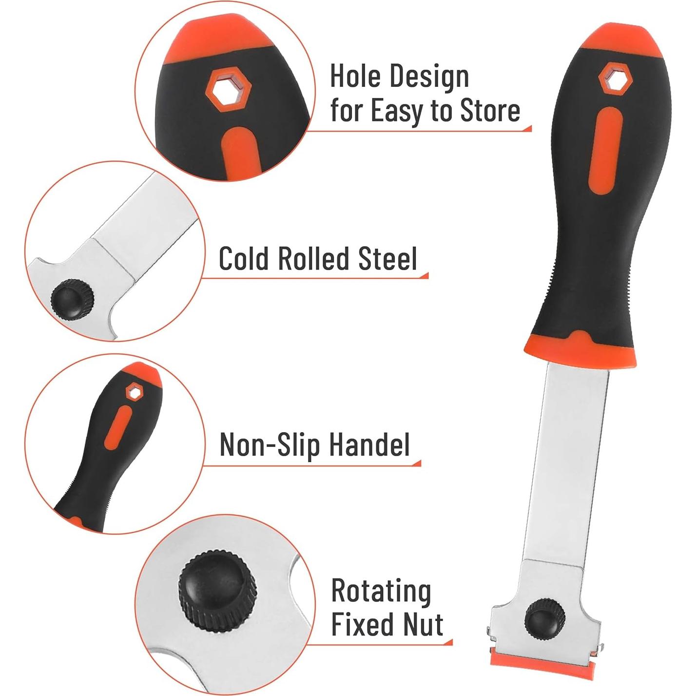 Raspador de Cuchilla Bates con Mango Largo y 20 Cuchillas