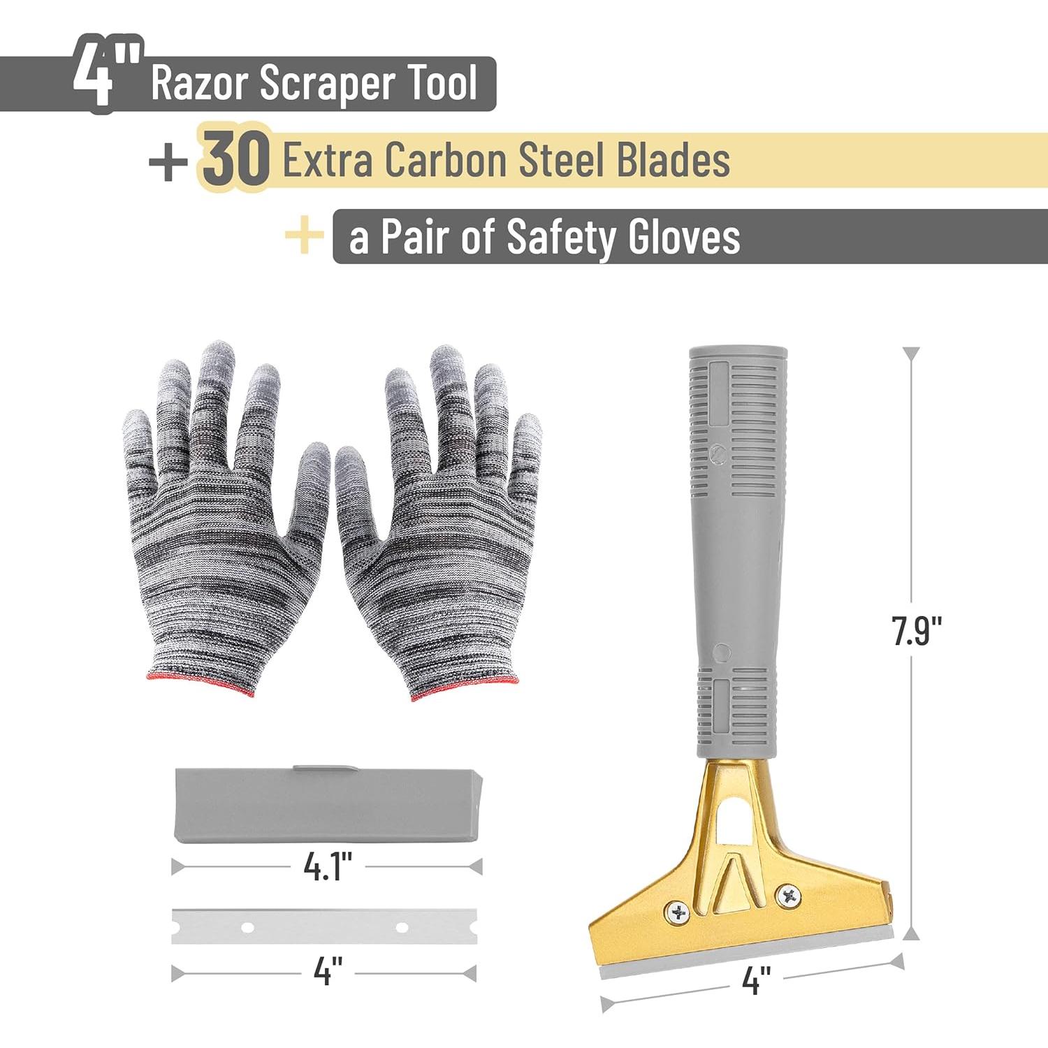 Raspador de Piso Bates 10 cm con 30 Cuchillas y Guantes