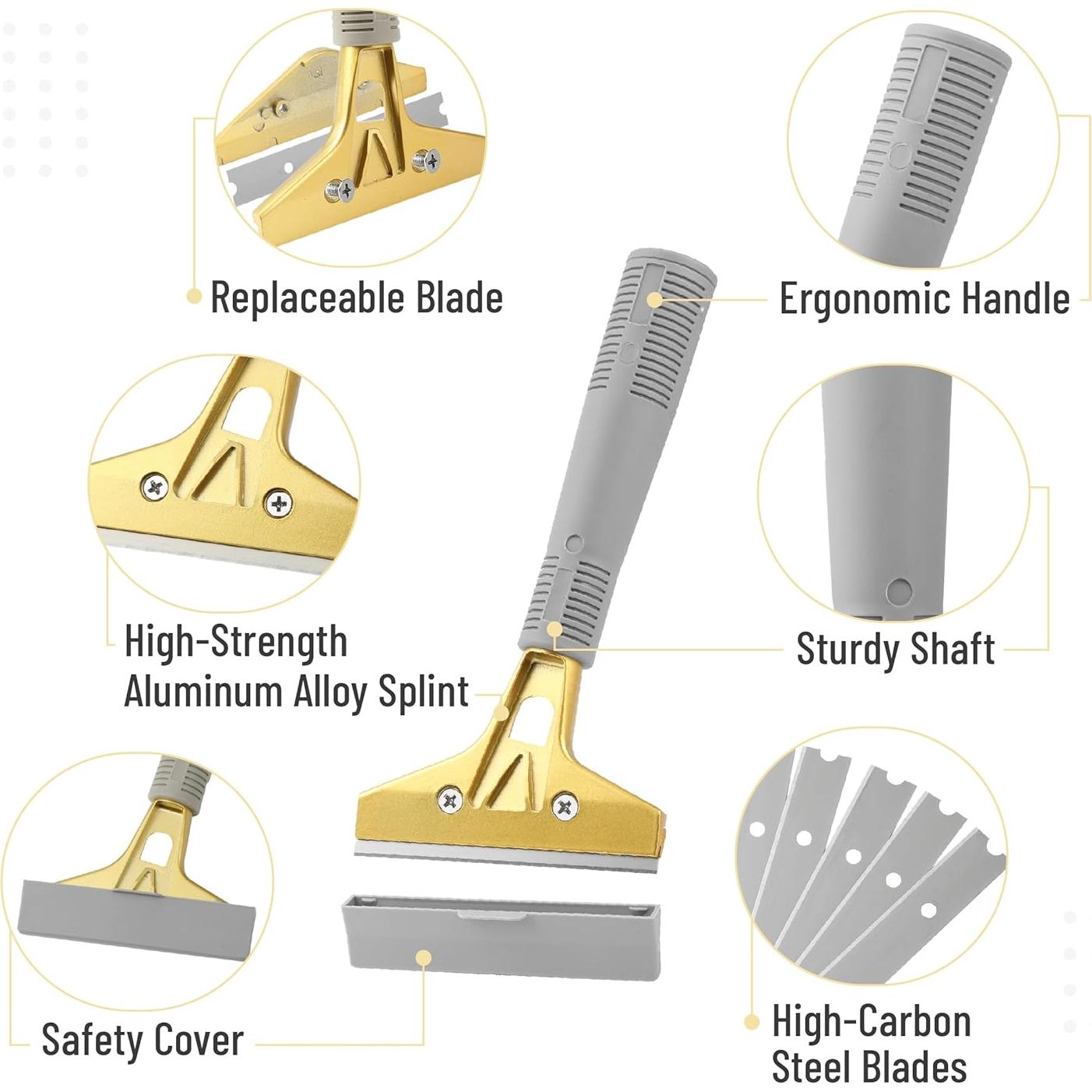 Raspador de Piso Bates 10 cm con 30 Cuchillas y Guantes