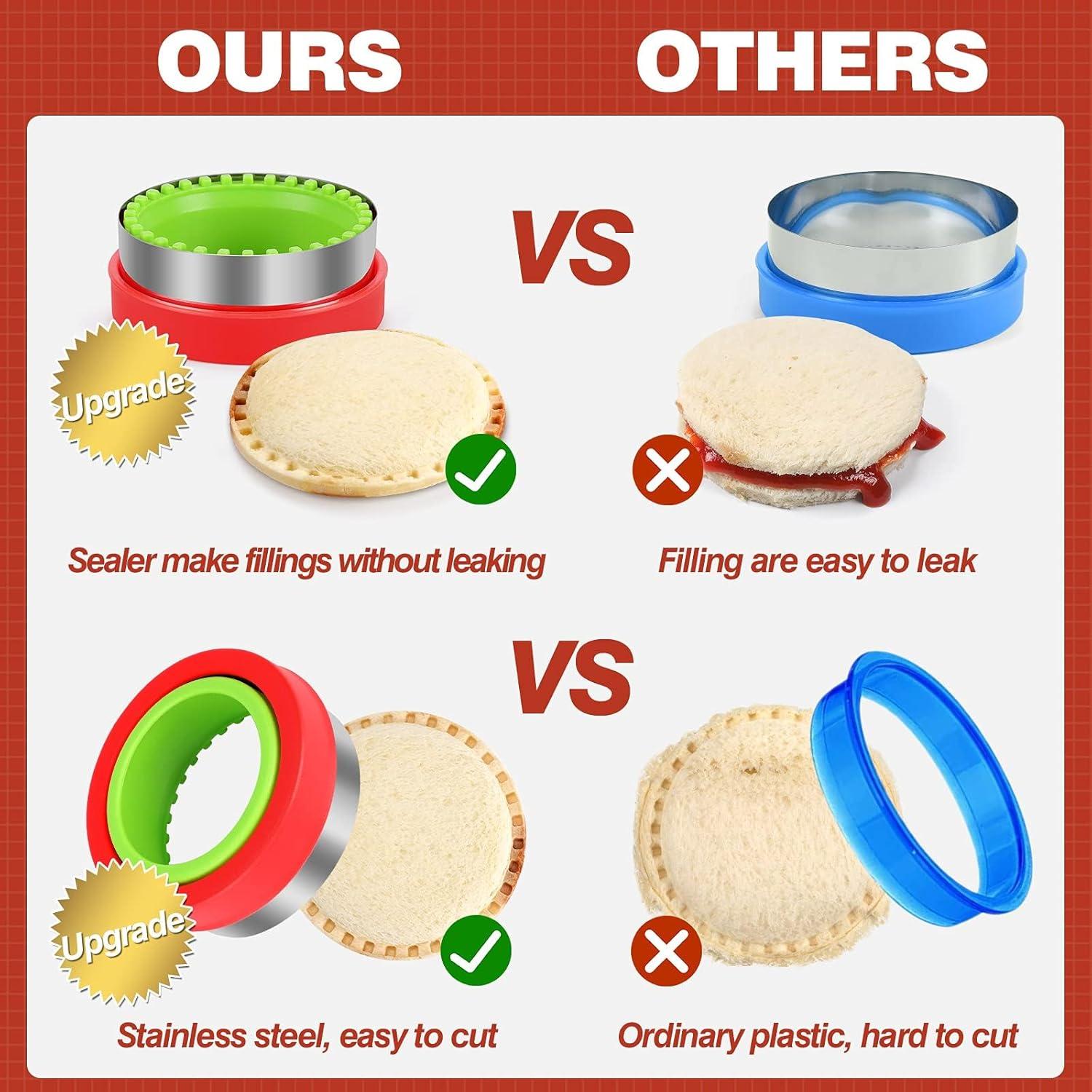 Cortador y Sellador de Sándwiches HINZER 4 Pcs Formas Divertidas