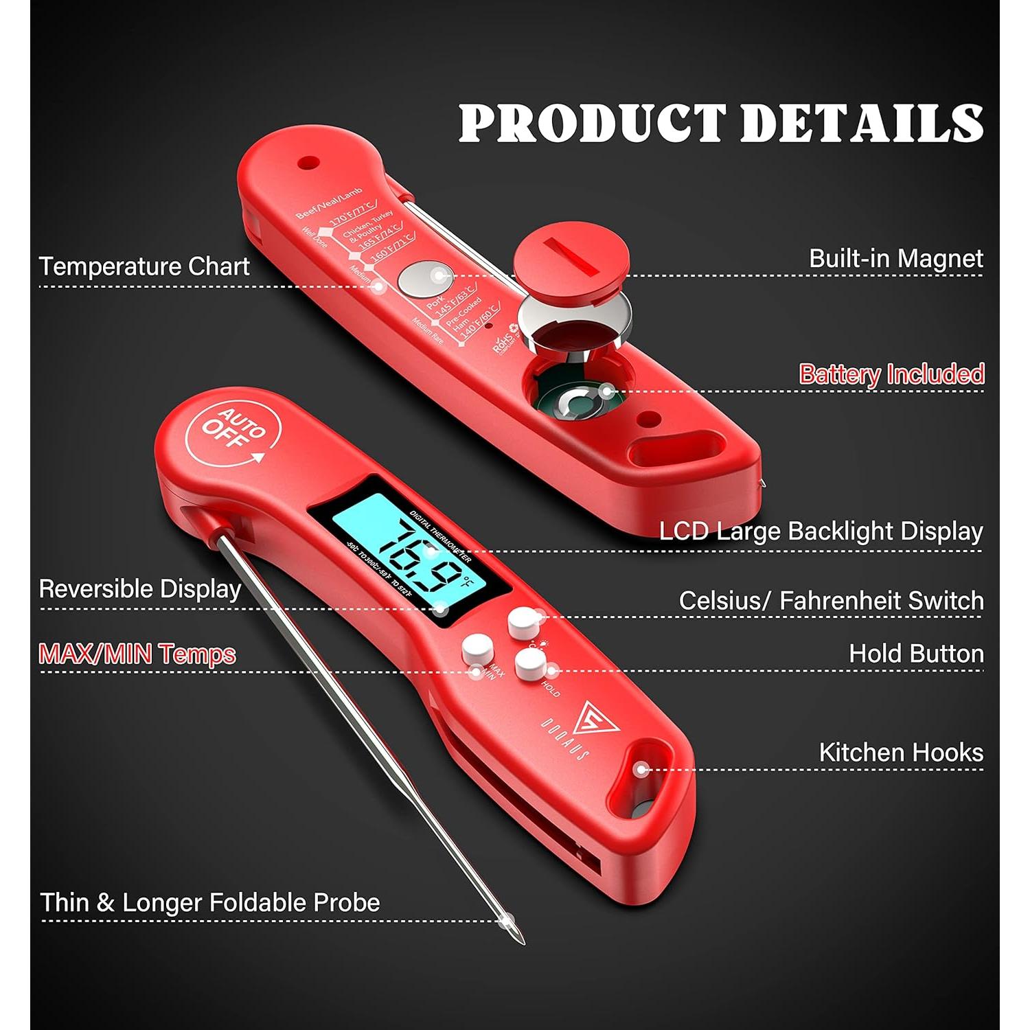 Termómetro Digital de Carne DOQAUS CP1, Lectura Instantánea