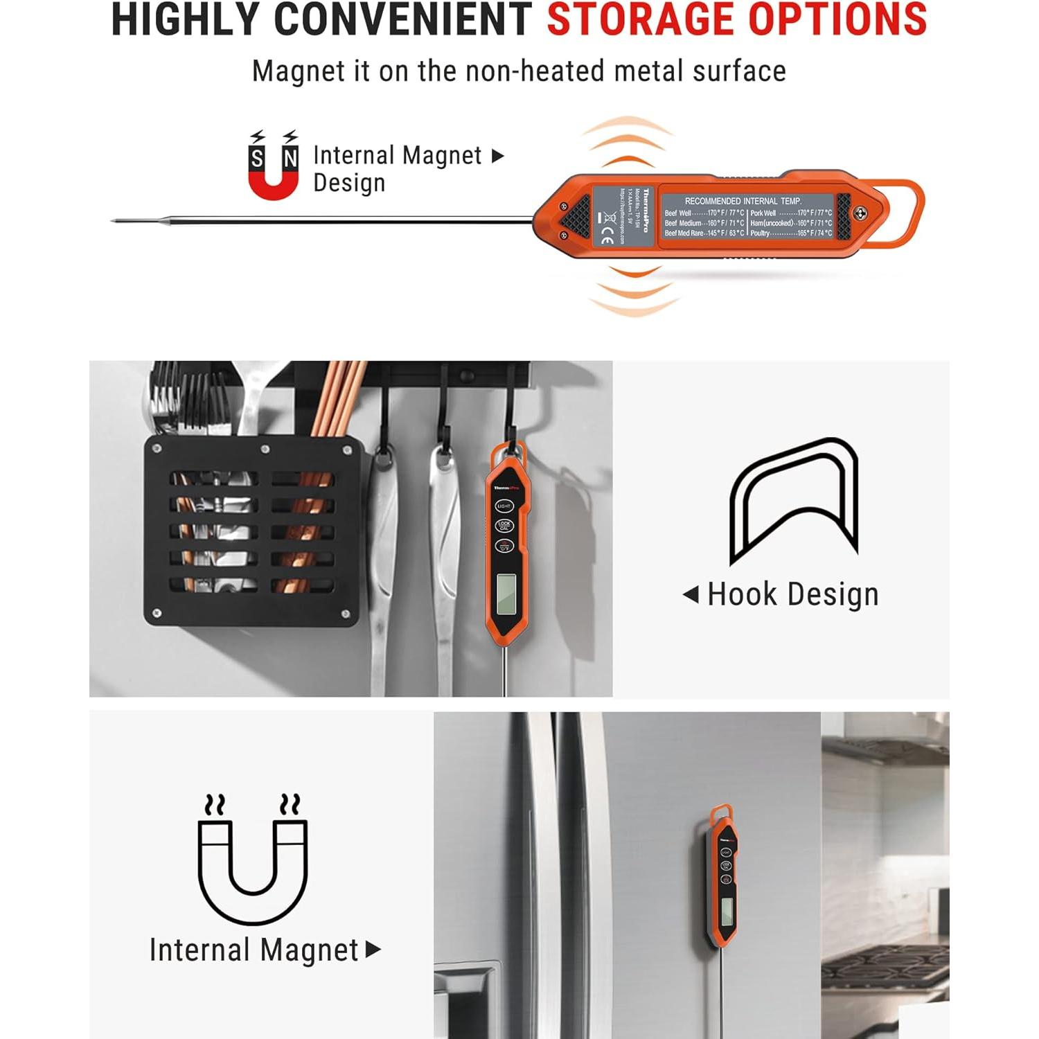 Termómetro de cocina digital ThermoPro TP15H impermeable