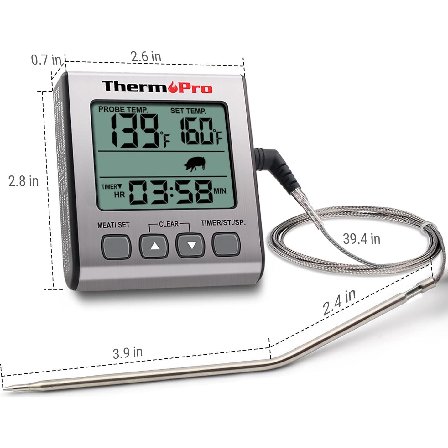 Termómetro Digital ThermoPro TP16S para Carne con Luz de Fondo