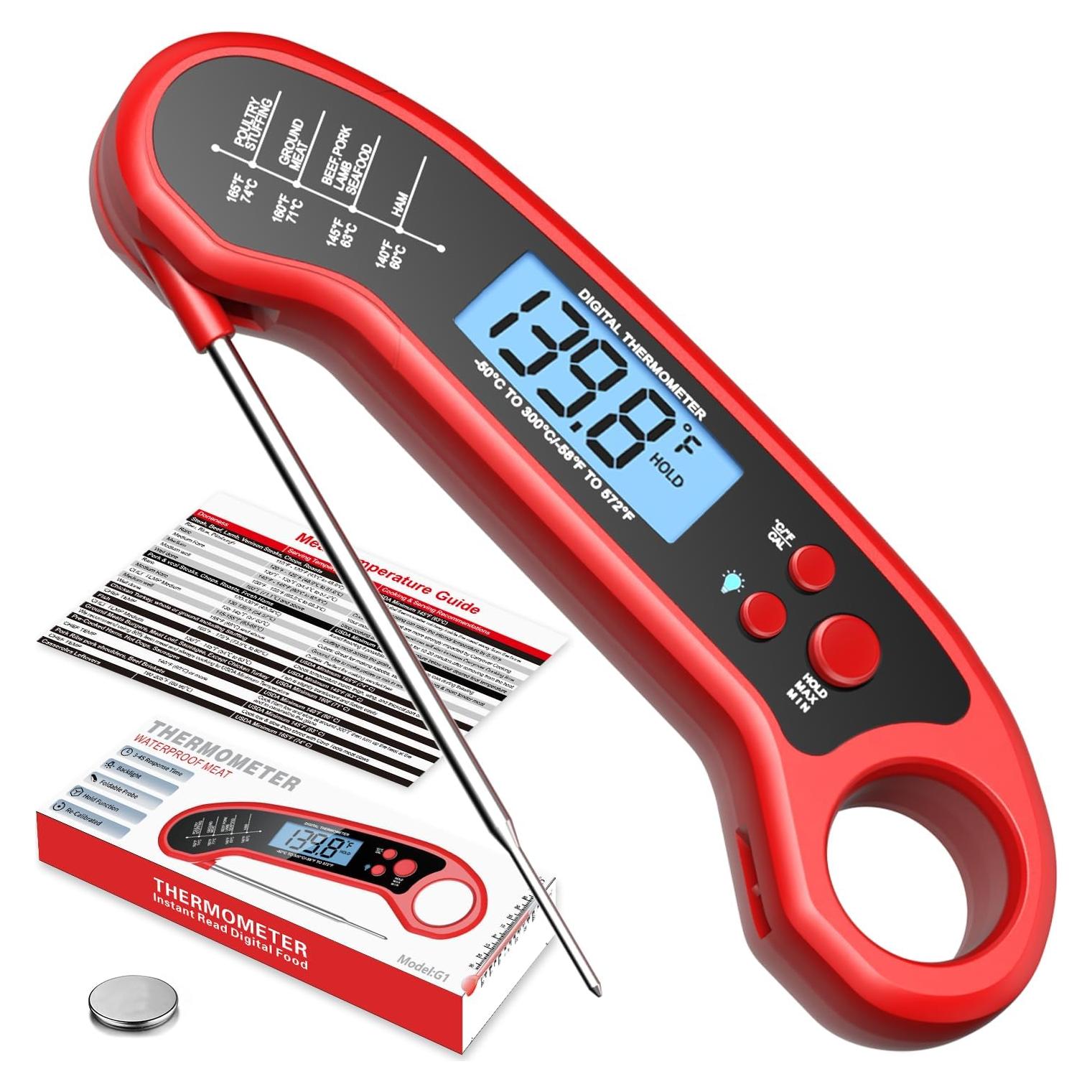 Termómetro Digital de Carne ROUUO Impermeable 16,69 cm
