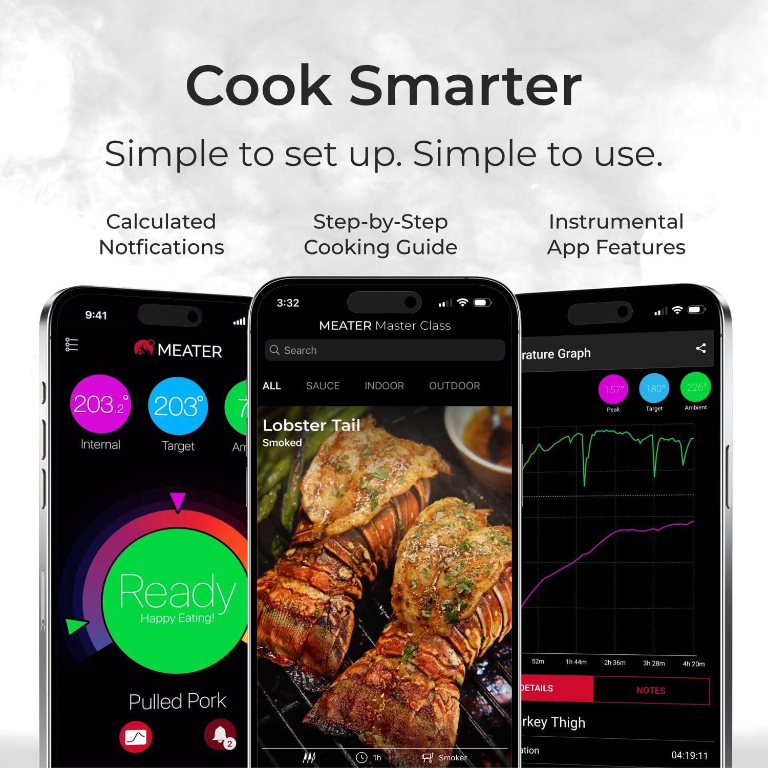 Termómetro de carne MEATER SE Bluetooth con sonda inalámbrica
