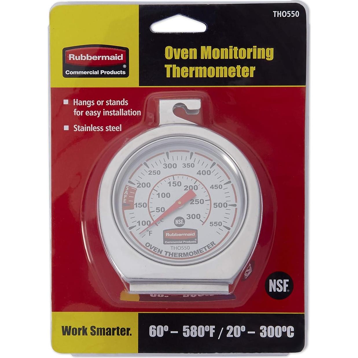 Termómetro de Acero Inoxidable Rubbermaid 60-300°C para Horno