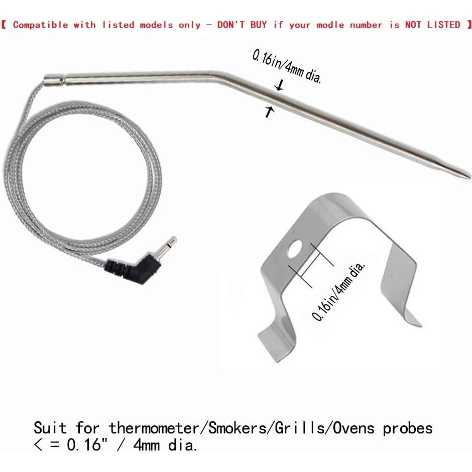 Sondas de Temperatura BBQ eBasics 2 Unidades Acero Inoxidable