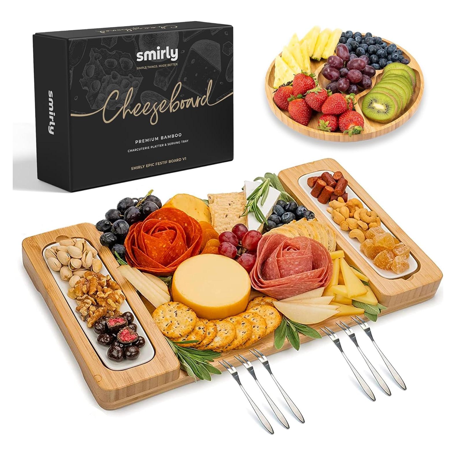 Juego de Tablas de Charcutería SMIRLY - 43x25 cm - Bambú