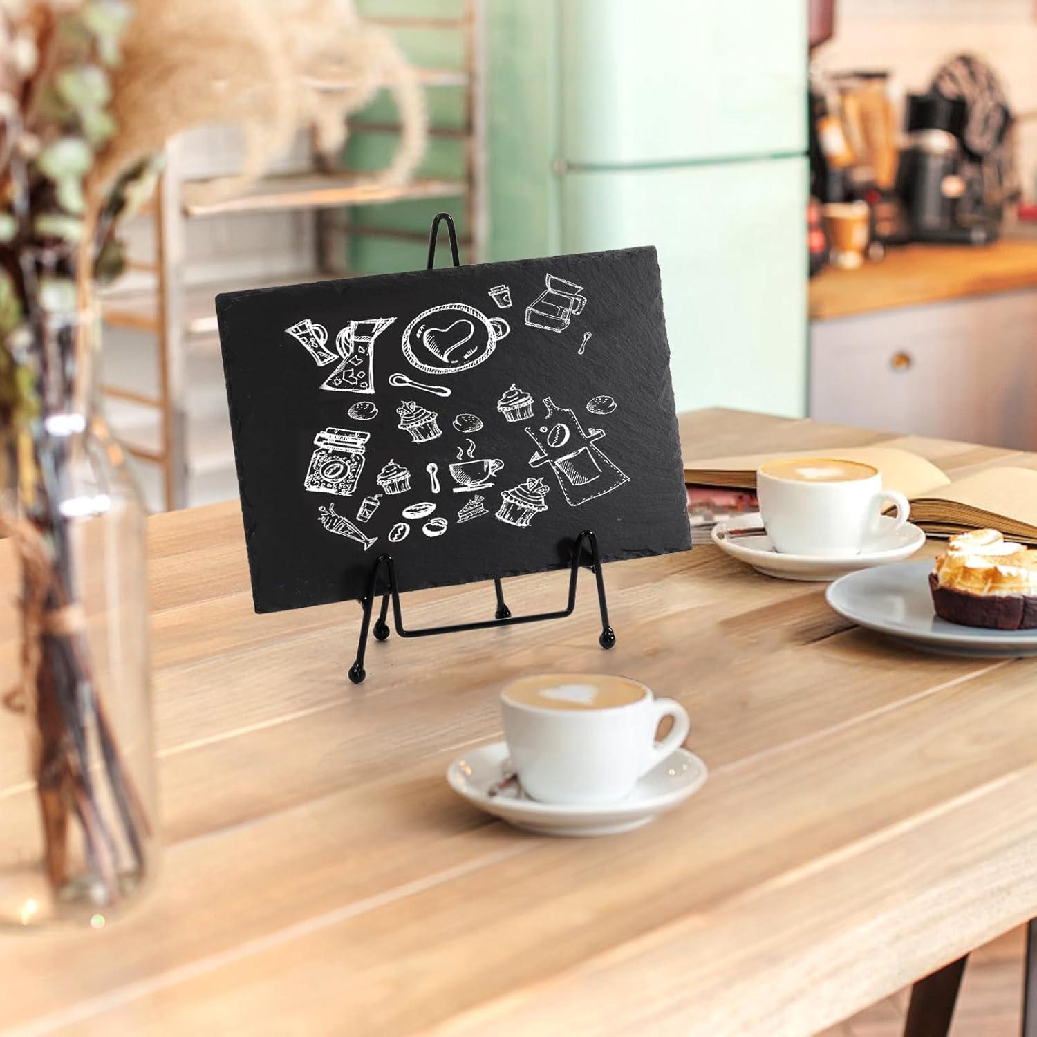 Hacaroa Tabla de Queso de Pizarra 6 Piezas 30x20 cm