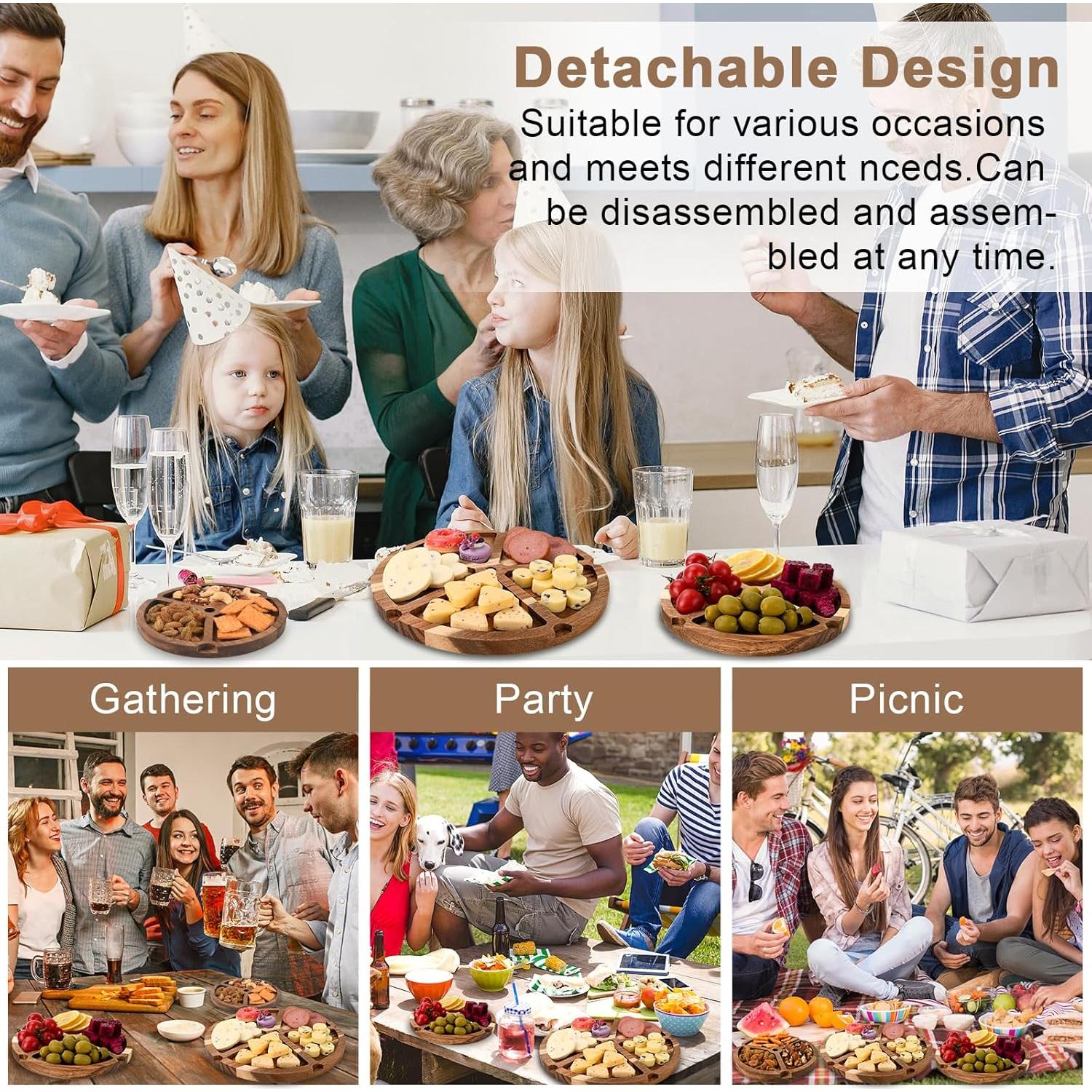 Tabla de Queso de Acacia Albarz 3 Niveles 25x36 cm