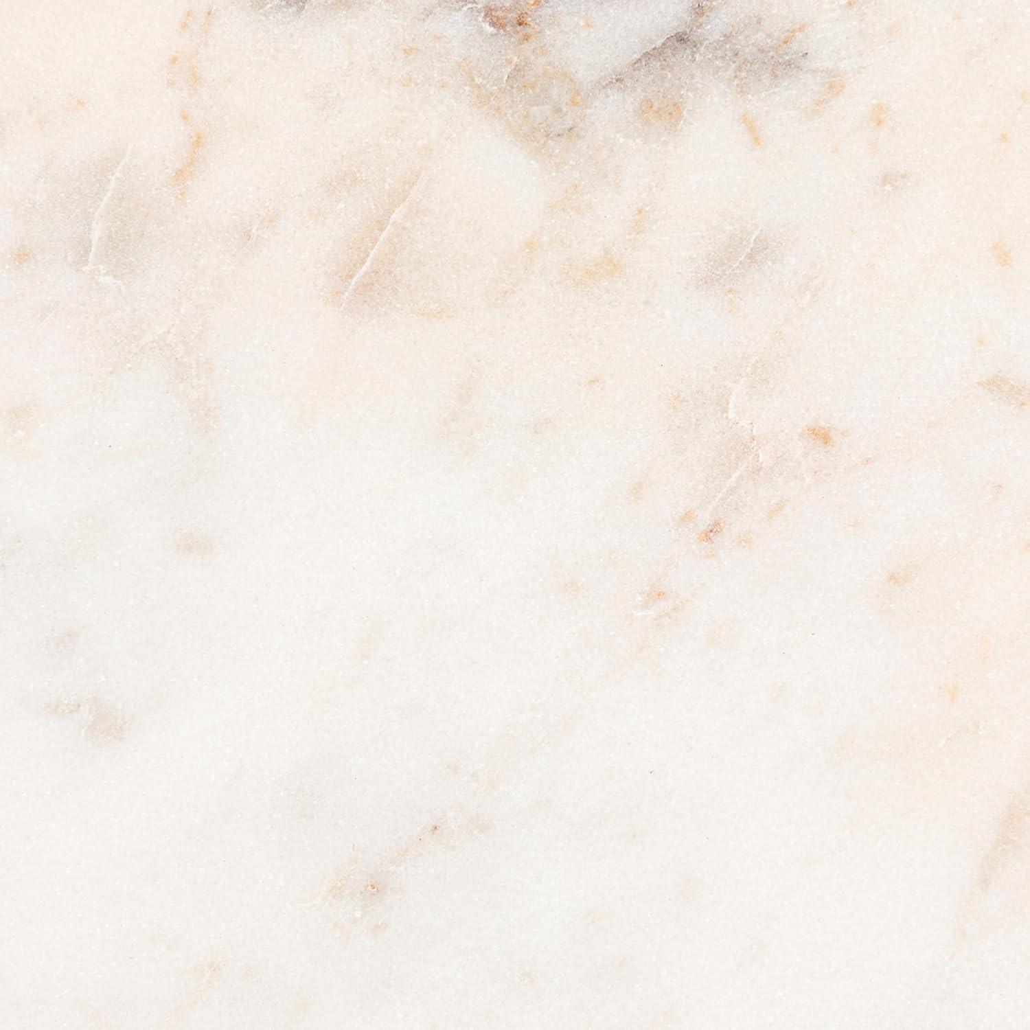 Tabla de Cortar Redonda de Mármol Blanco Creative Co-Op 28 cm