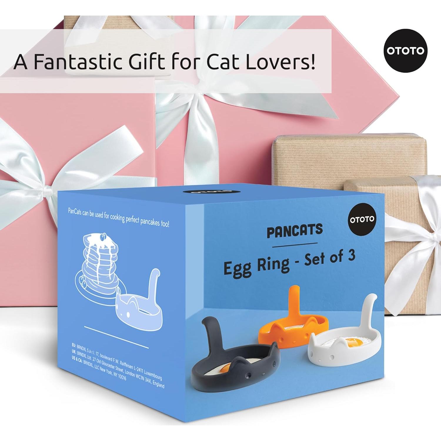 OTOTO PanCats Juego de Anillos para Huevos Antiadherente