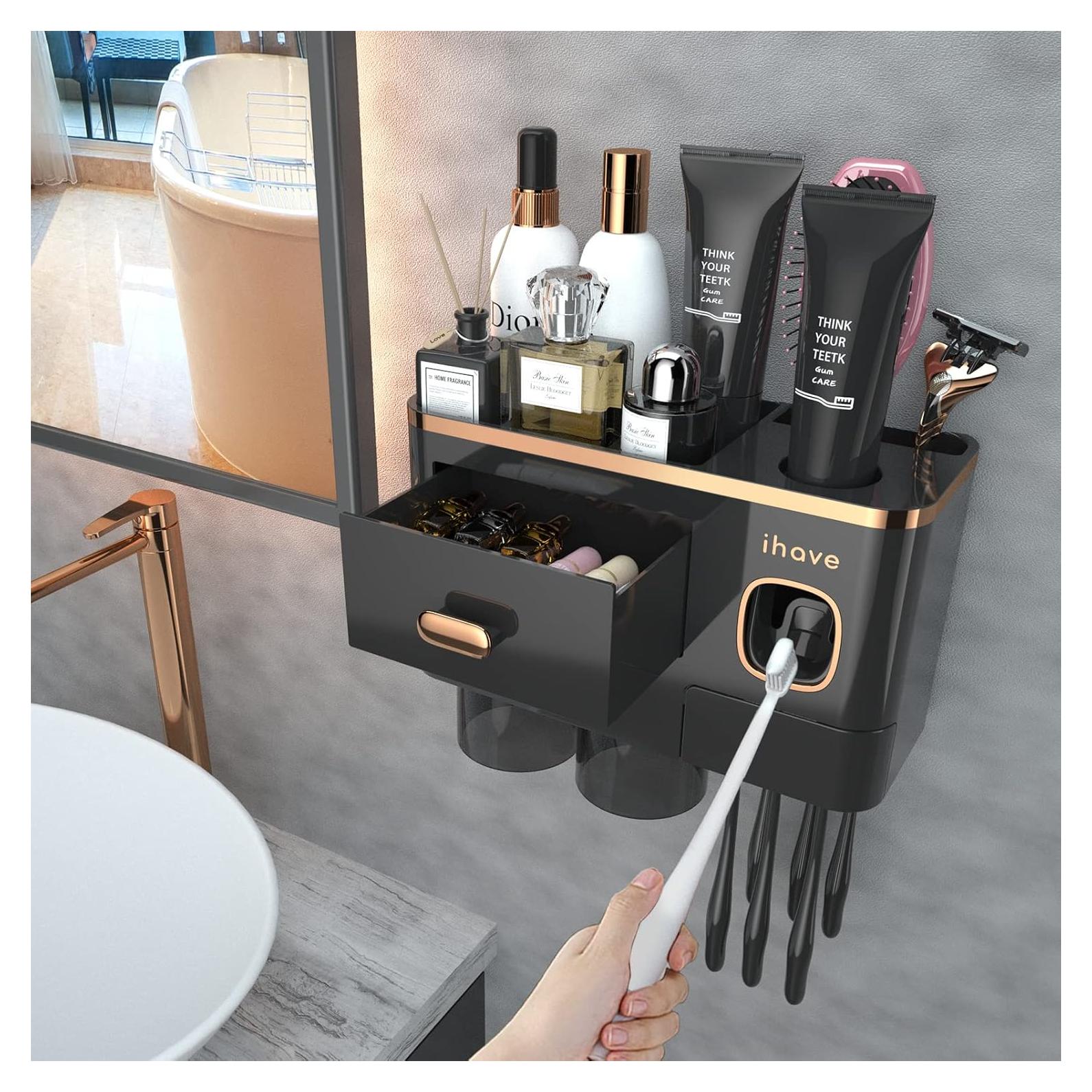 Soporte para Cepillos de Dientes iHave - Montaje en Pared, 2 Tazas