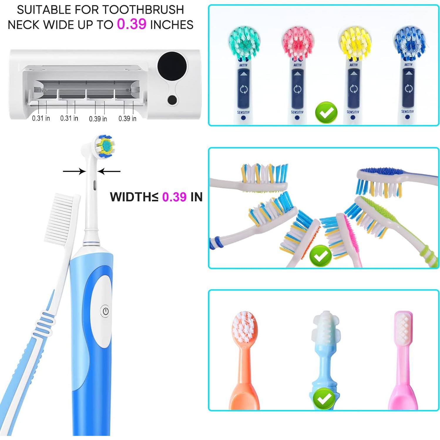 Limpiador de Cepillos de Dientes UV StarWin con Soporte Pared 4 Ranuras
