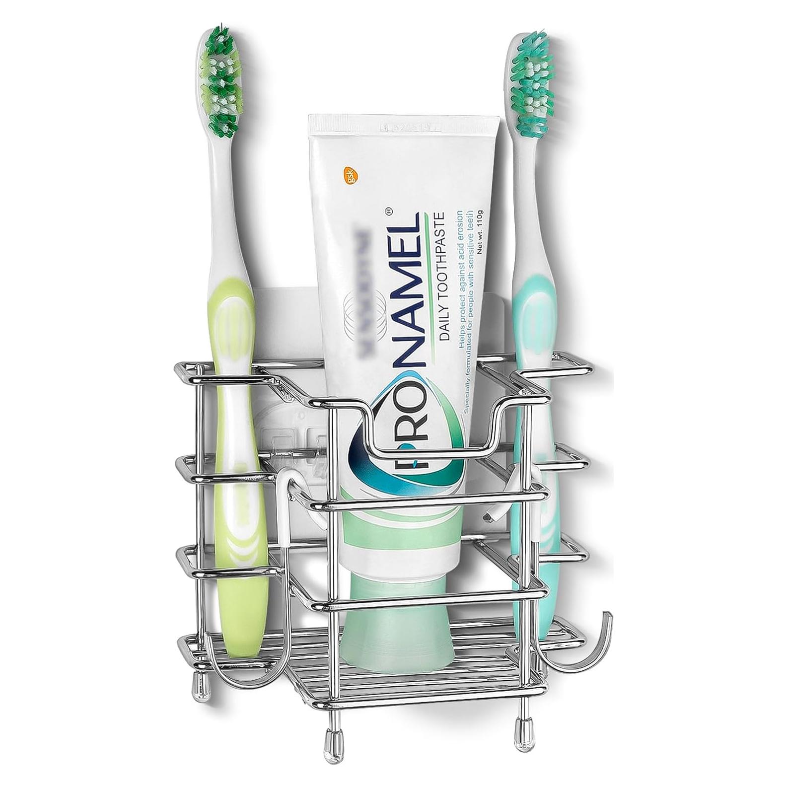 Soporte de Cepillos de Dientes Linkidea Acero Inoxidable 3 Ranuras