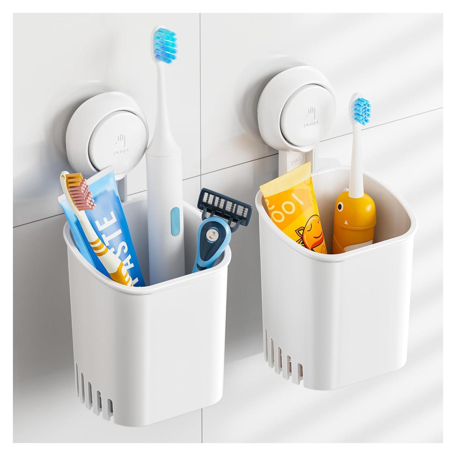 Soporte de cepillo de dientes TAILI 2 paquetes blanco
