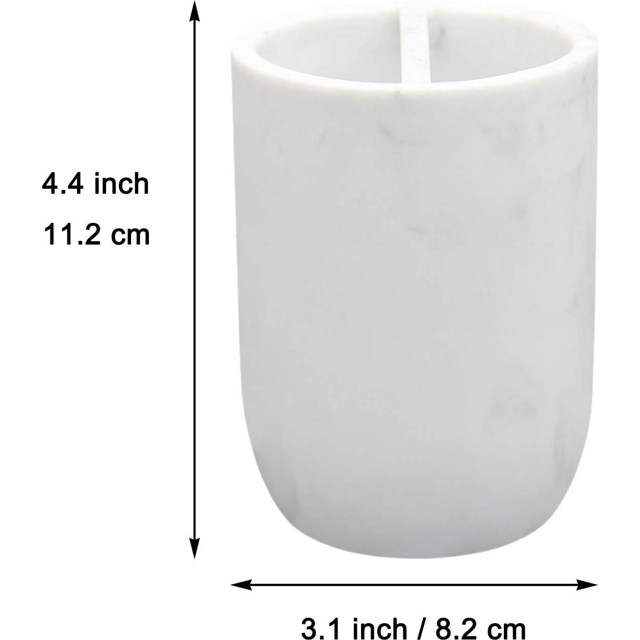 Soporte Organizador de Cepillos de Dientes Cerpourt Blanco Mármol