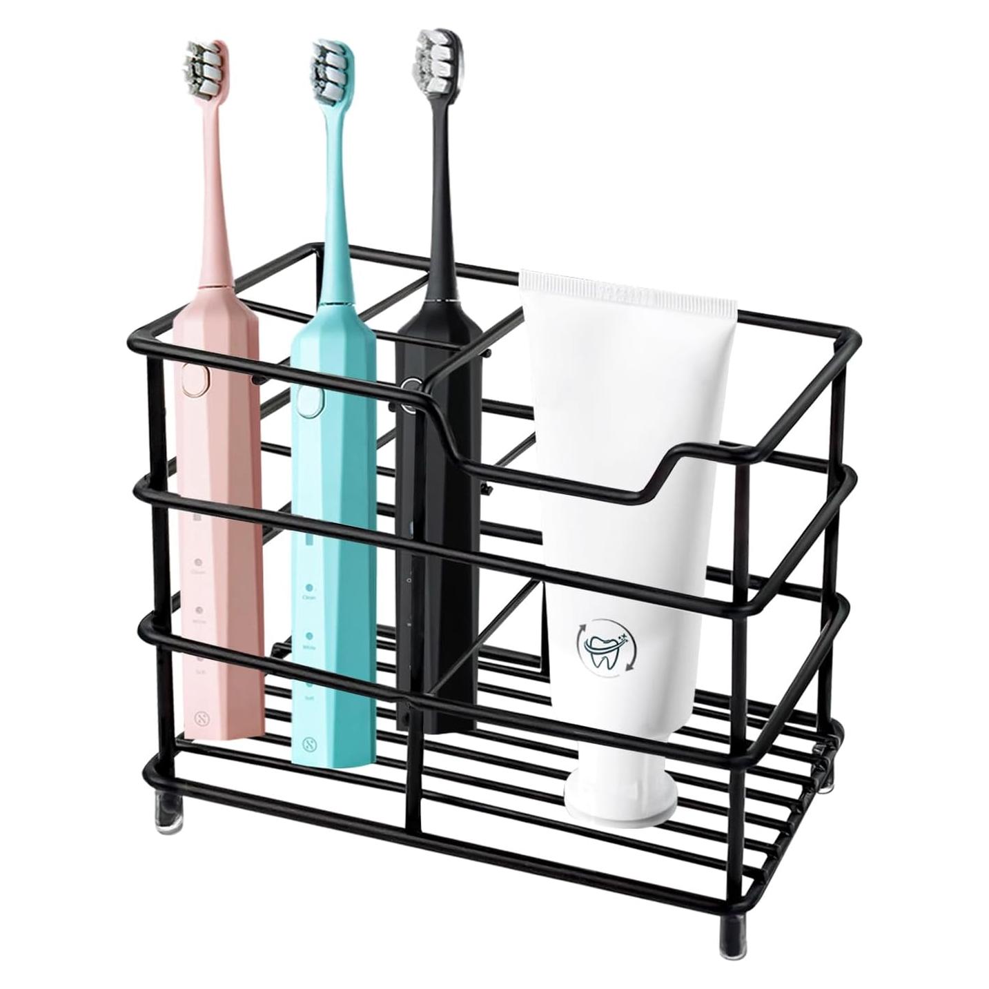 Soporte para Cepillos de Dientes YOLCAR Acero Inoxidable Negro