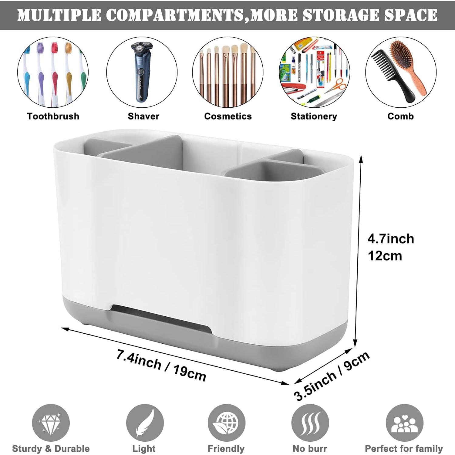 Soporte para Cepillos de Dientes Cerpourt Gris Ajustable
