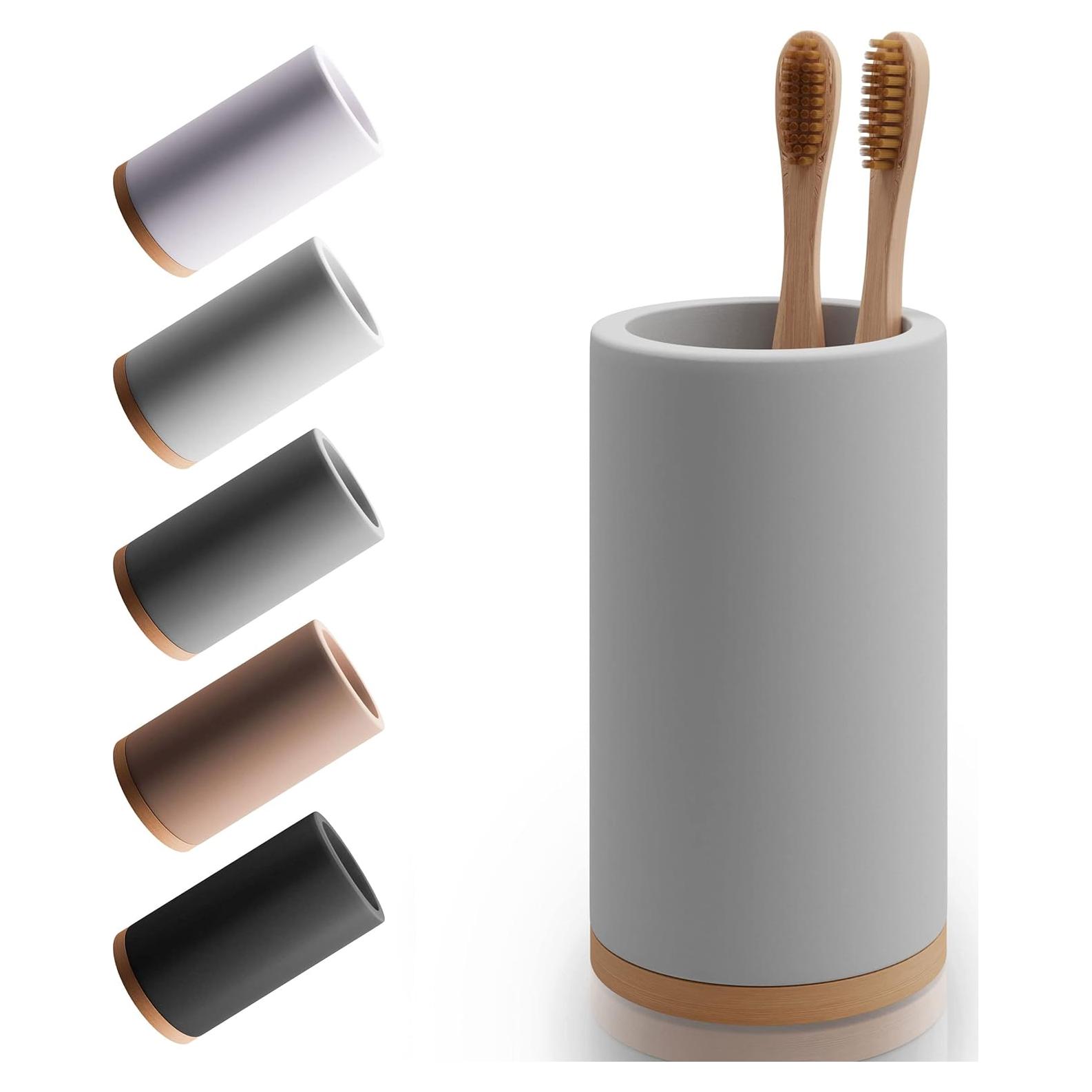 Soporte para Cepillos de Dientes Matani Bambú Diatomita Gris