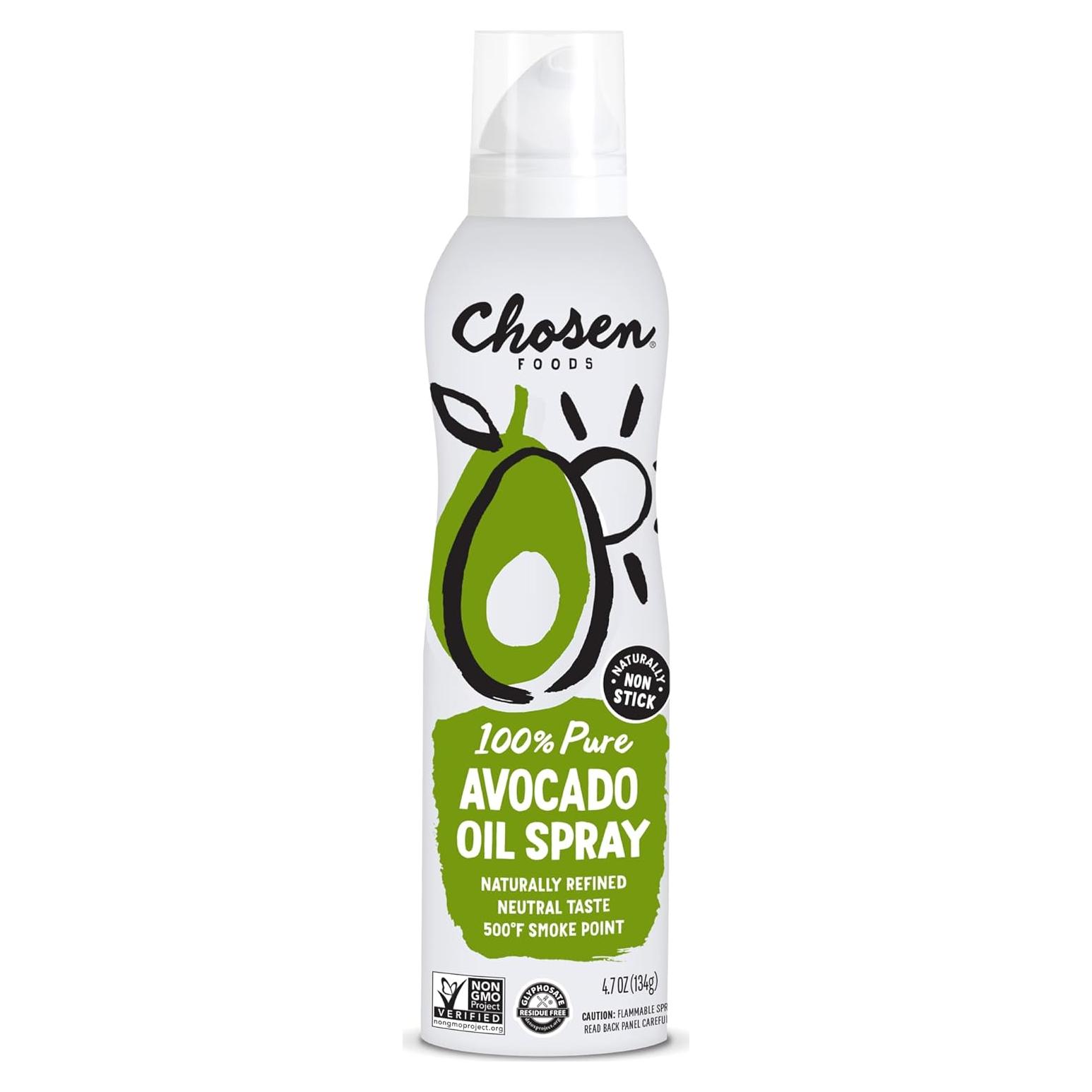 Spray de Aceite de Aguacate Chosen Foods 133 g Sin OGM