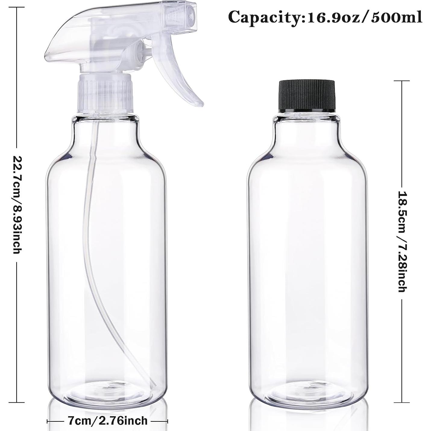 Botellas de Spray Plástico Hethyo 500ml 2 Piezas Transparente