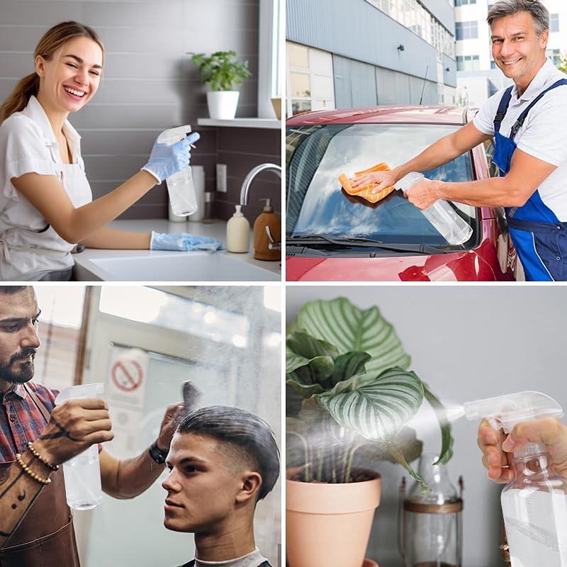 Botellas de Spray Plástico Hethyo 500ml 2 Piezas Transparente