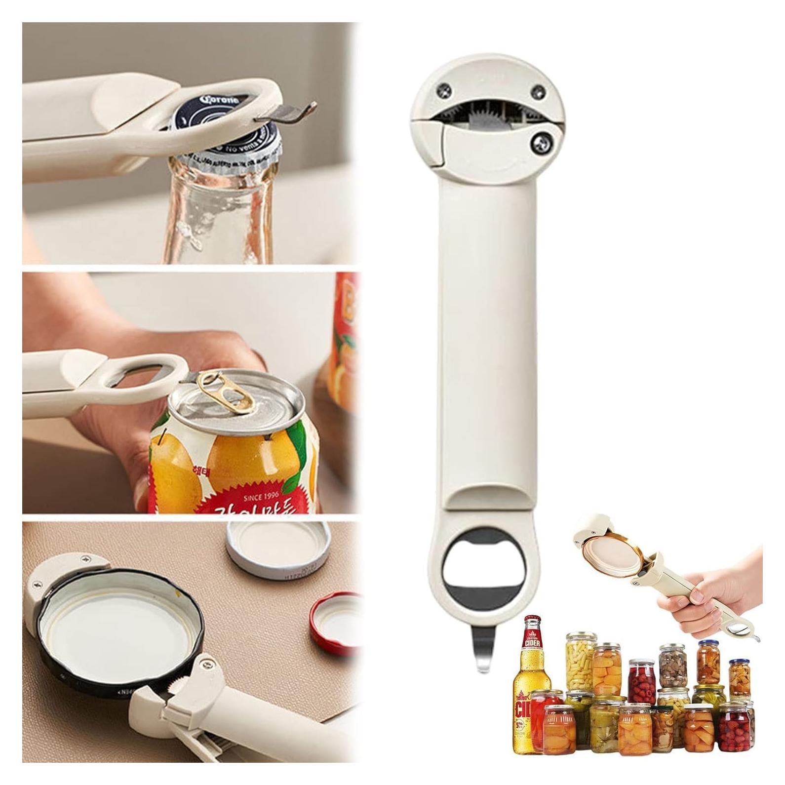 Abrebotellas Retráctil Desolio Blanco para Manos Débiles