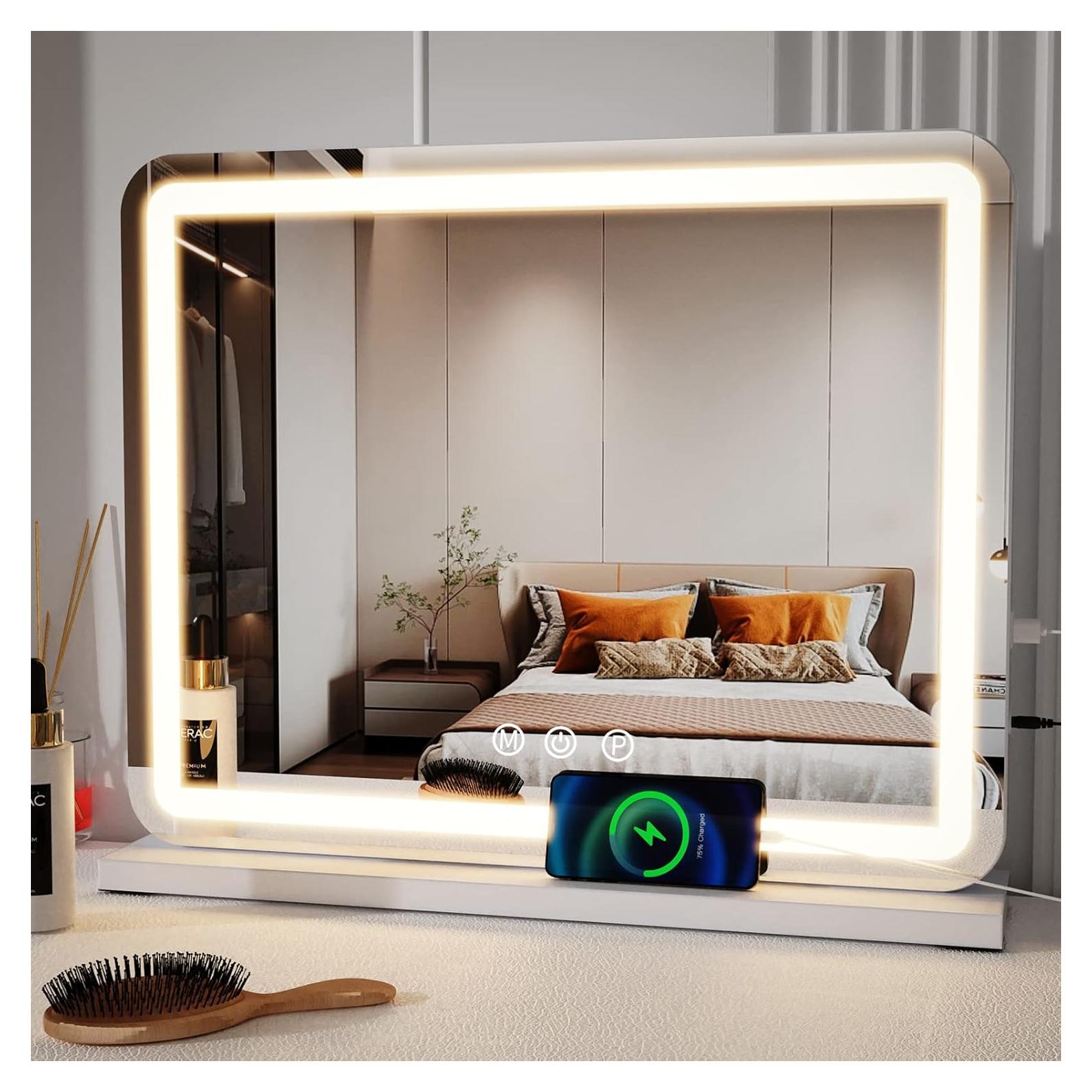 Espejo de tocador ZL ZELing 58 cm con luces LED regulables