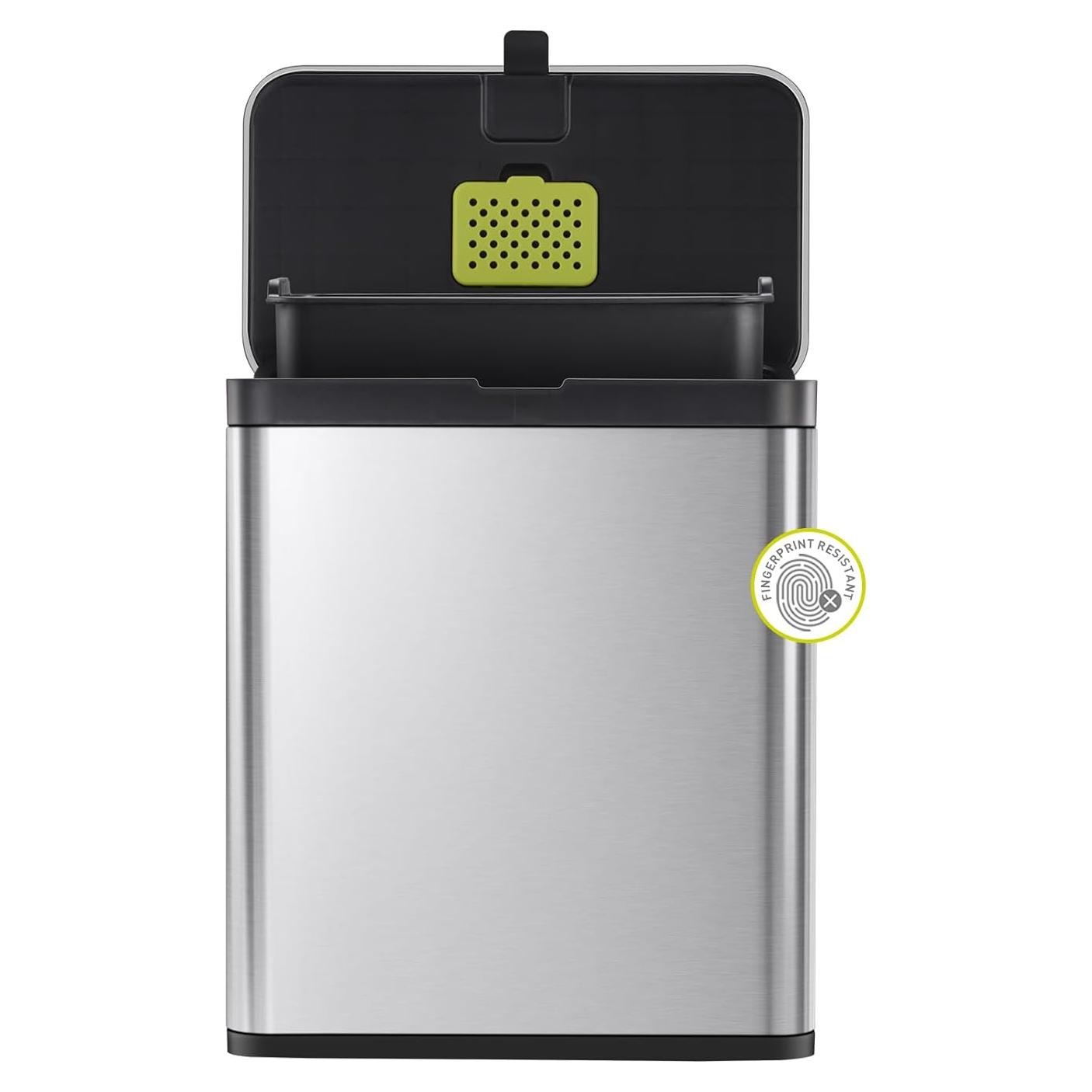 Cubo de Compostaje EKO 7L Acero Inoxidable con Tapa